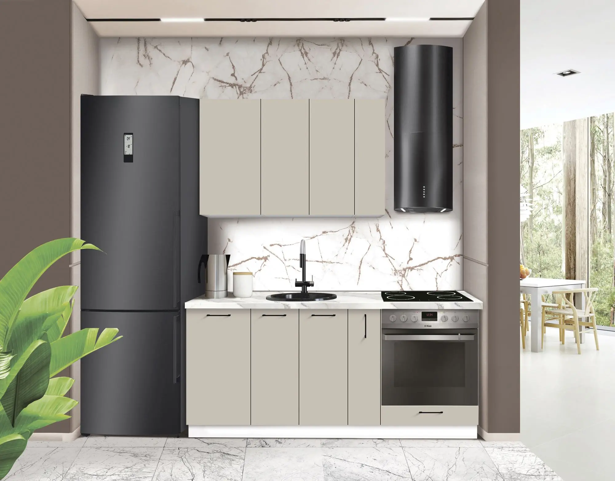 Bucatarie modulara Modern Bono 4 H68 1.8m