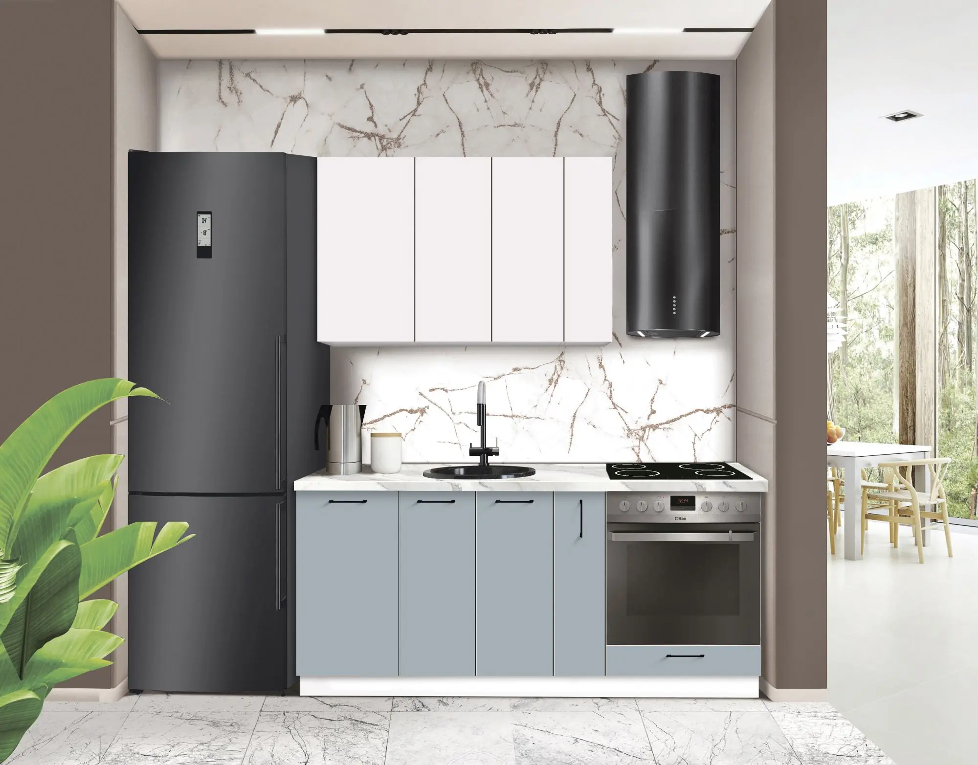 Bucatarie modulara Modern Bono 4 H68 1.8m