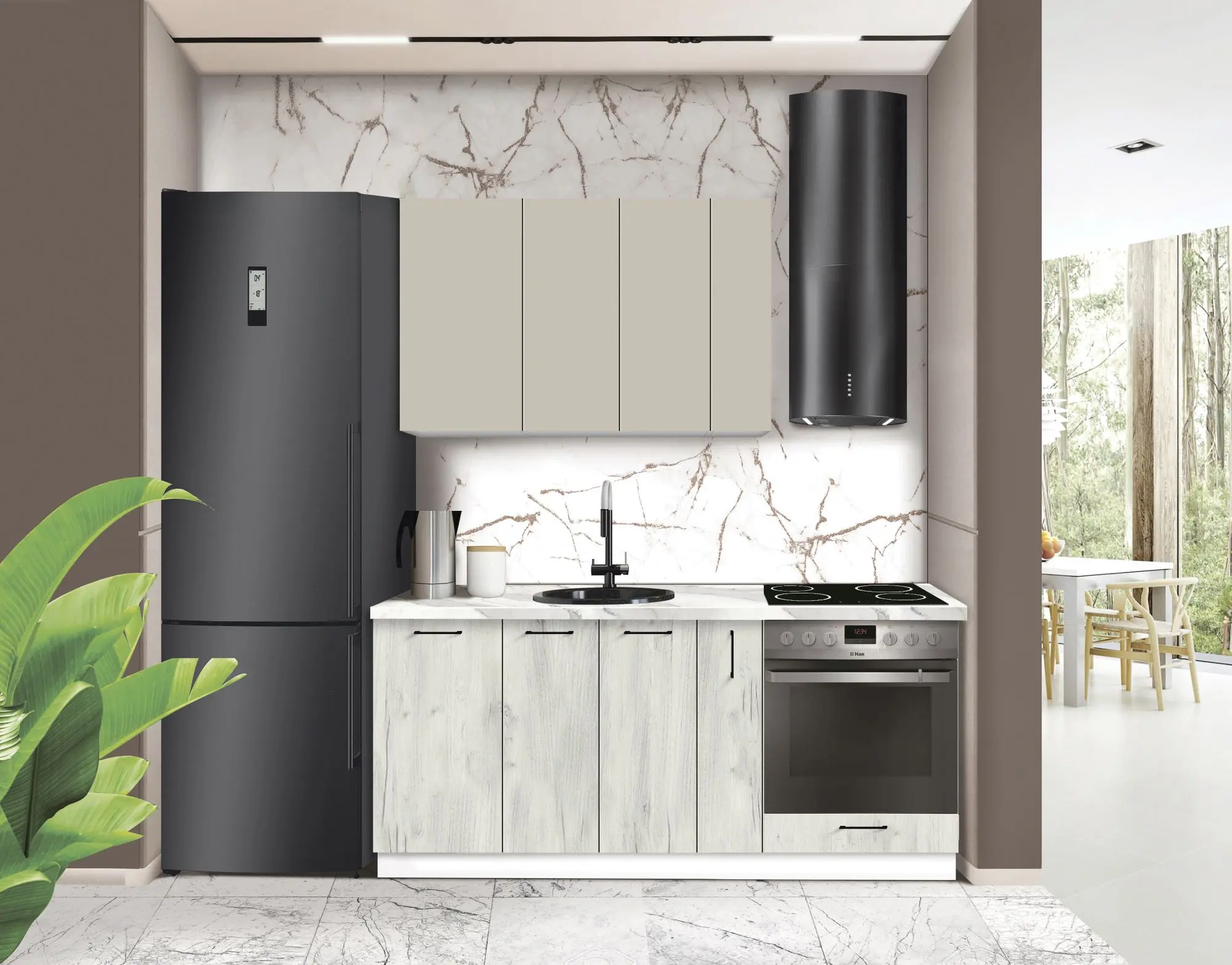 Bucatarie modulara Modern Bono 4 H68 1.8m