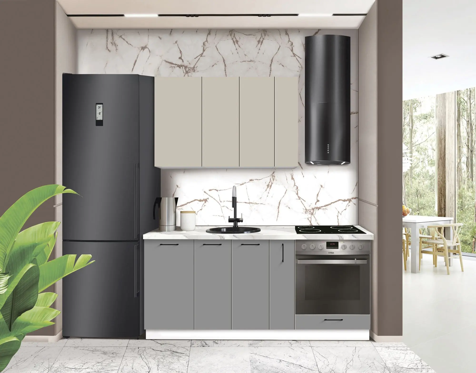 Bucatarie modulara Modern Bono 4 H68 1.8m