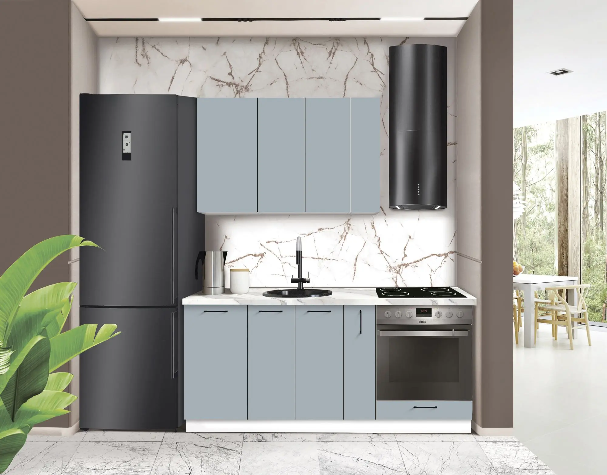 Bucatarie modulara Modern Bono 4 H68 1.8m