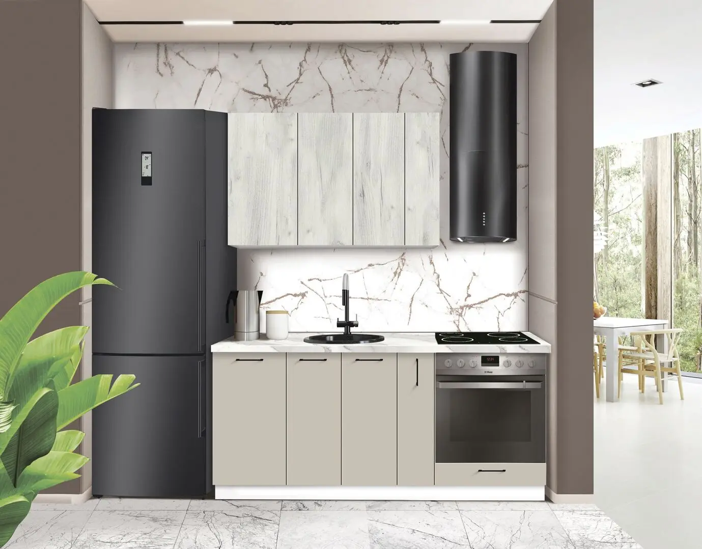 Bucatarie modulara Modern Bono 4 H68 1.8m