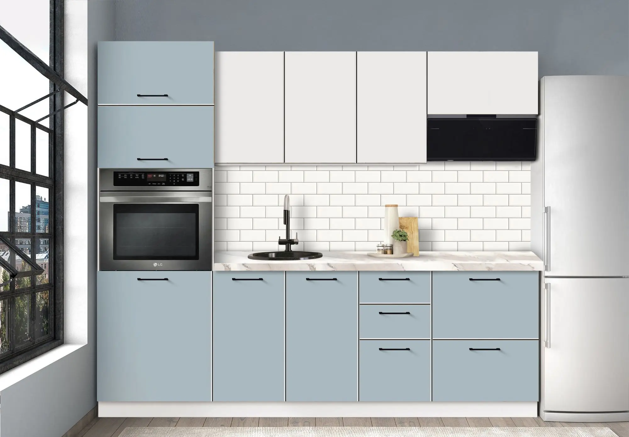 Bucatarie modulara Modern Bono 4 H68 2.4m