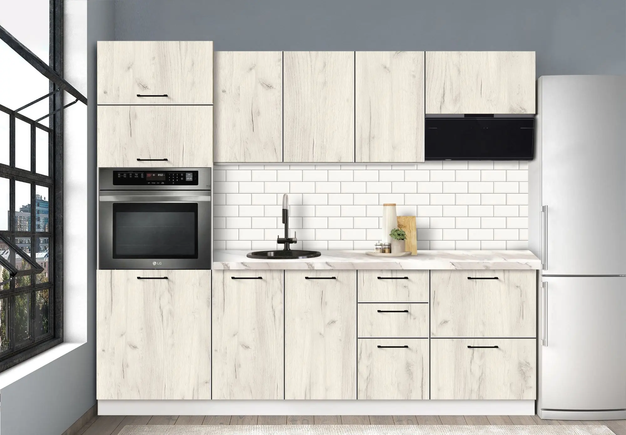 Bucatarie modulara Modern Bono 4 H68 2.4m