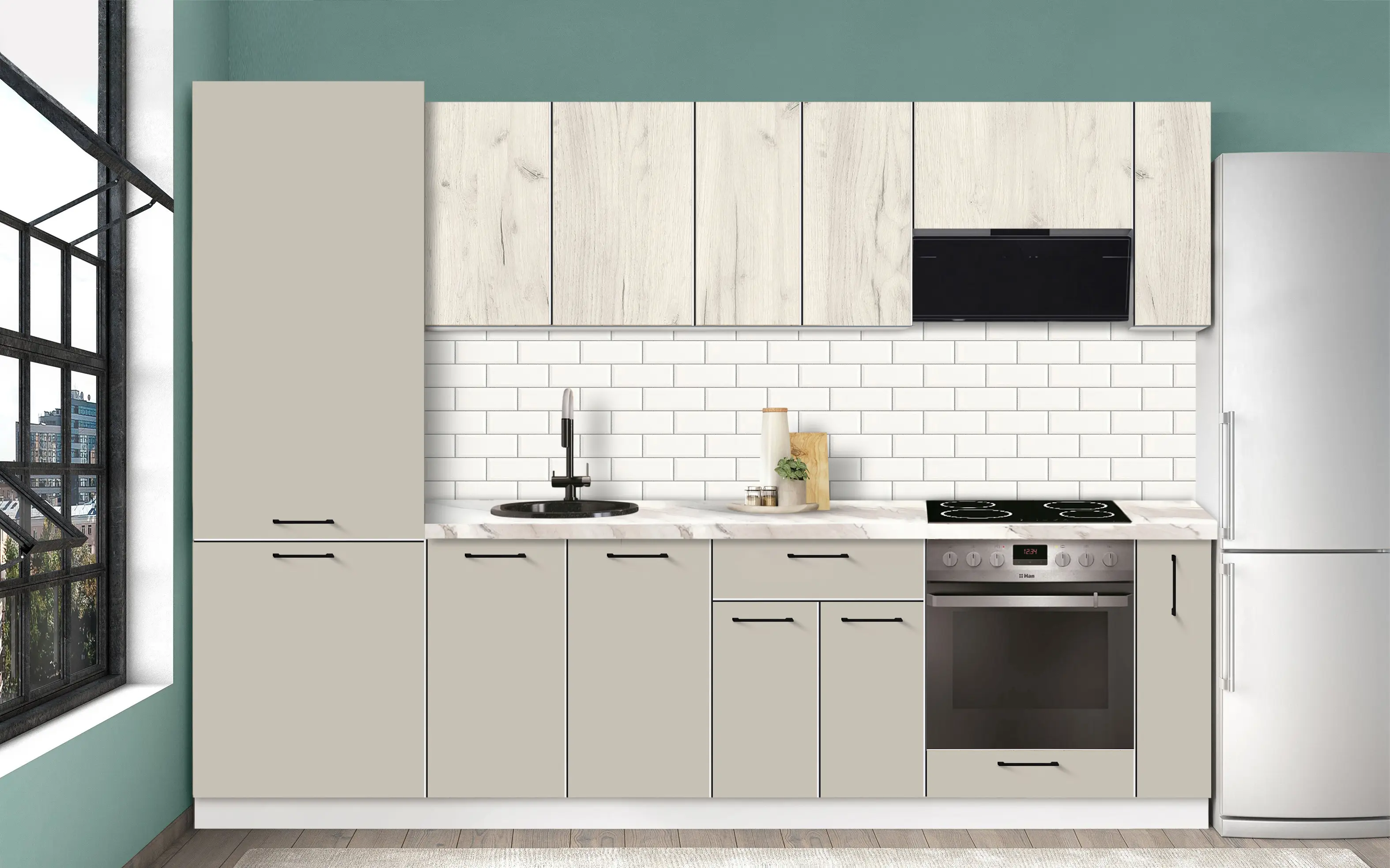 Bucatarie modulara Modern Bono 4 H68 2.8m