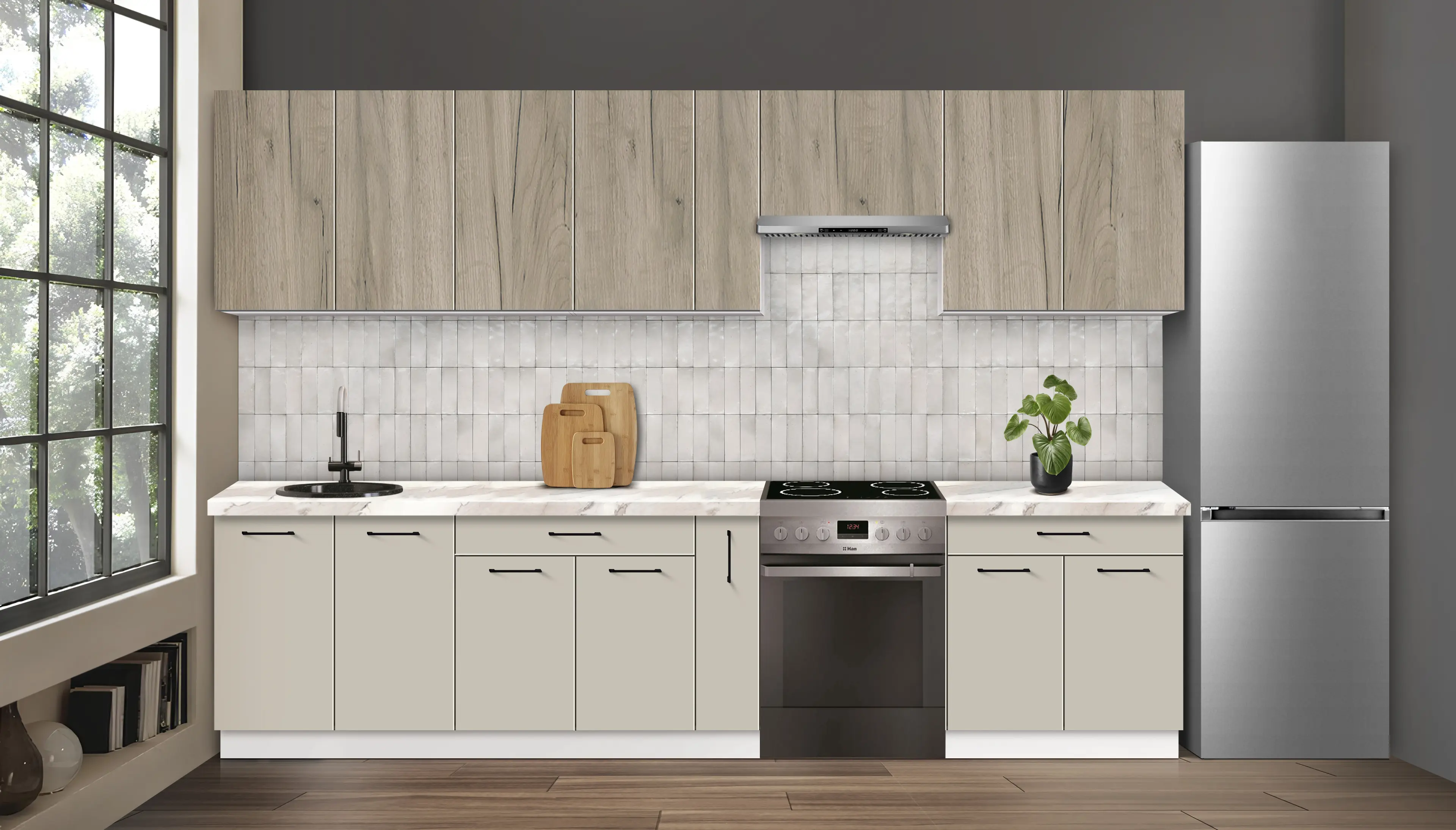 Bucatarie modulara Modern Bono 4 H68 3.2m