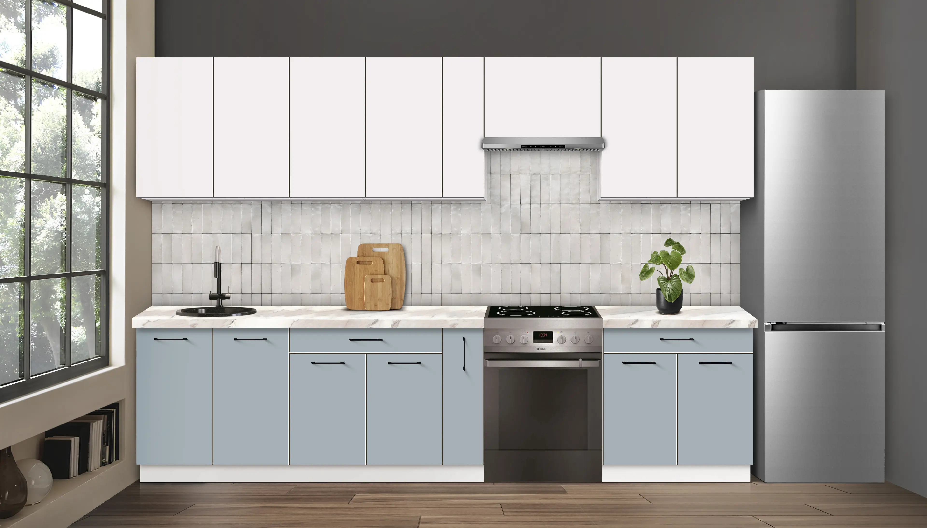 Bucatarie modulara Modern Bono 4 H68 3.2m