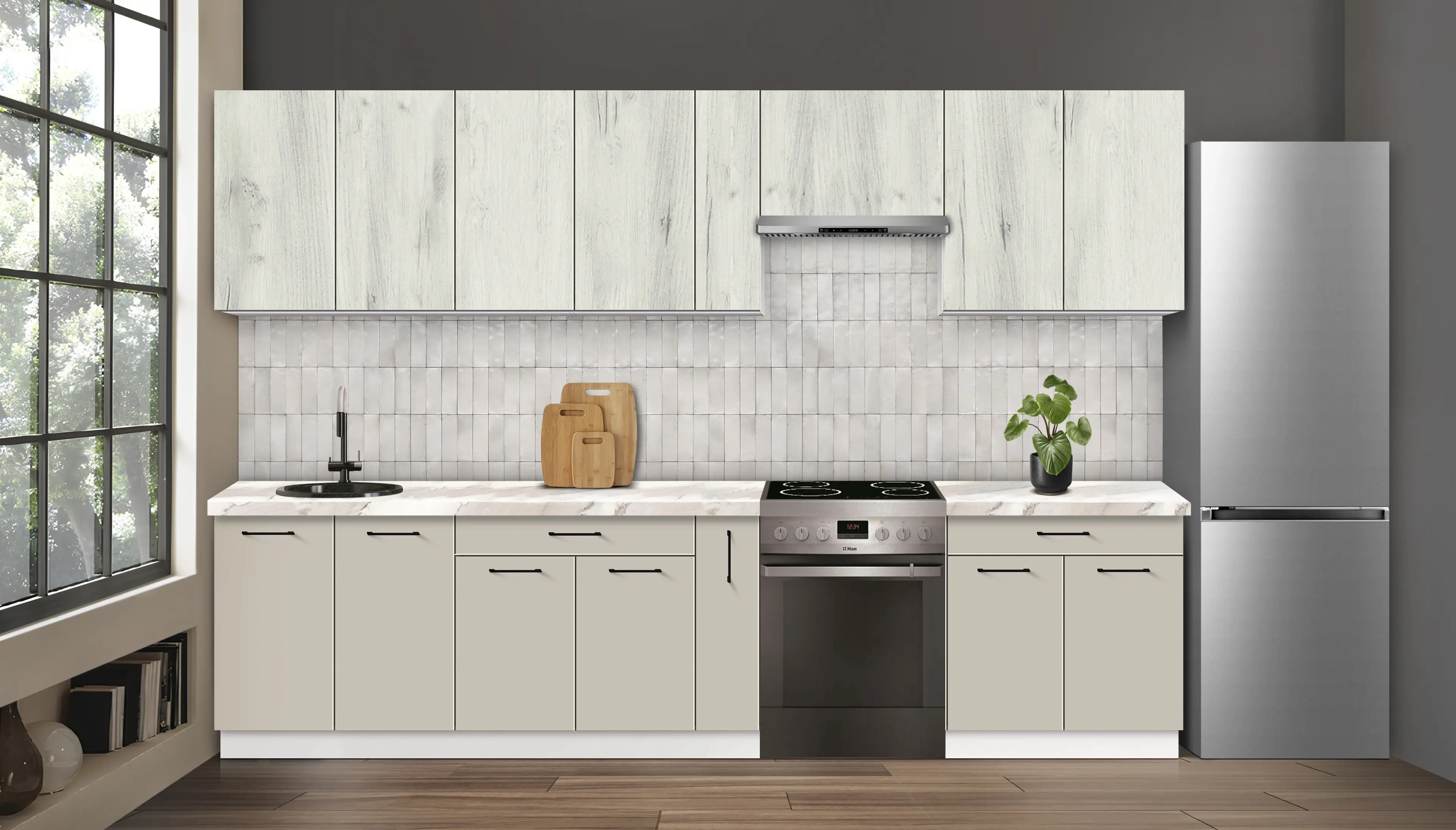 Bucatarie modulara Modern Bono 4 H68 3.2m