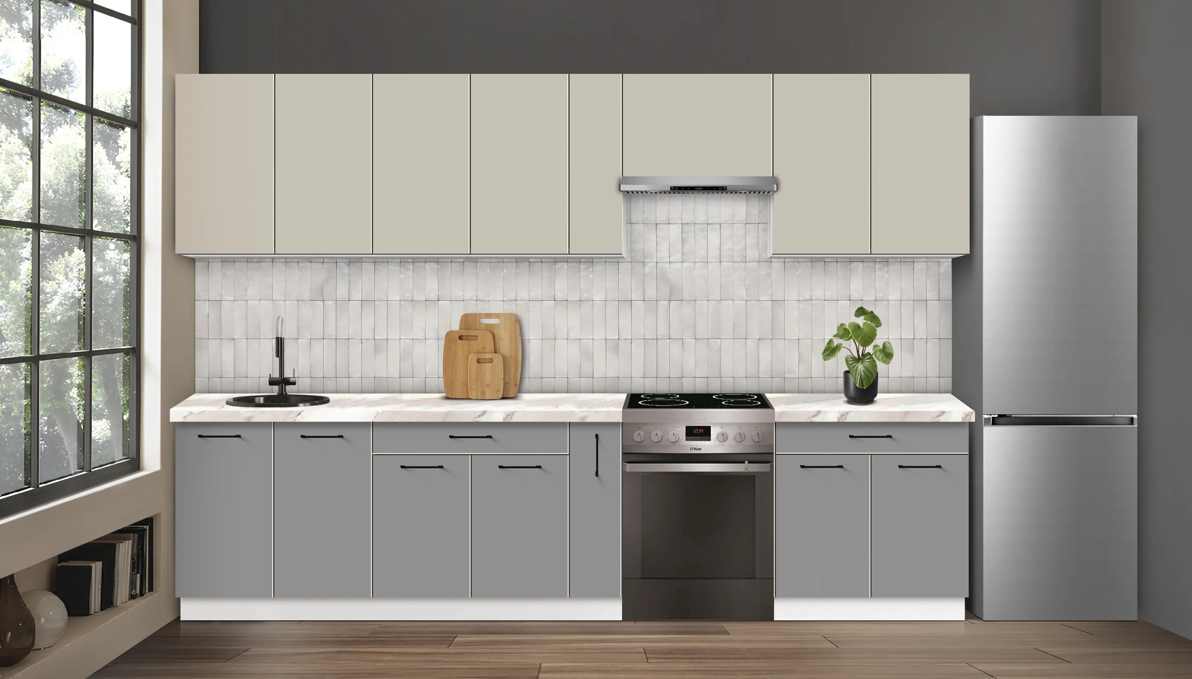 Bucatarie modulara Modern Bono 4 H68 3.2m