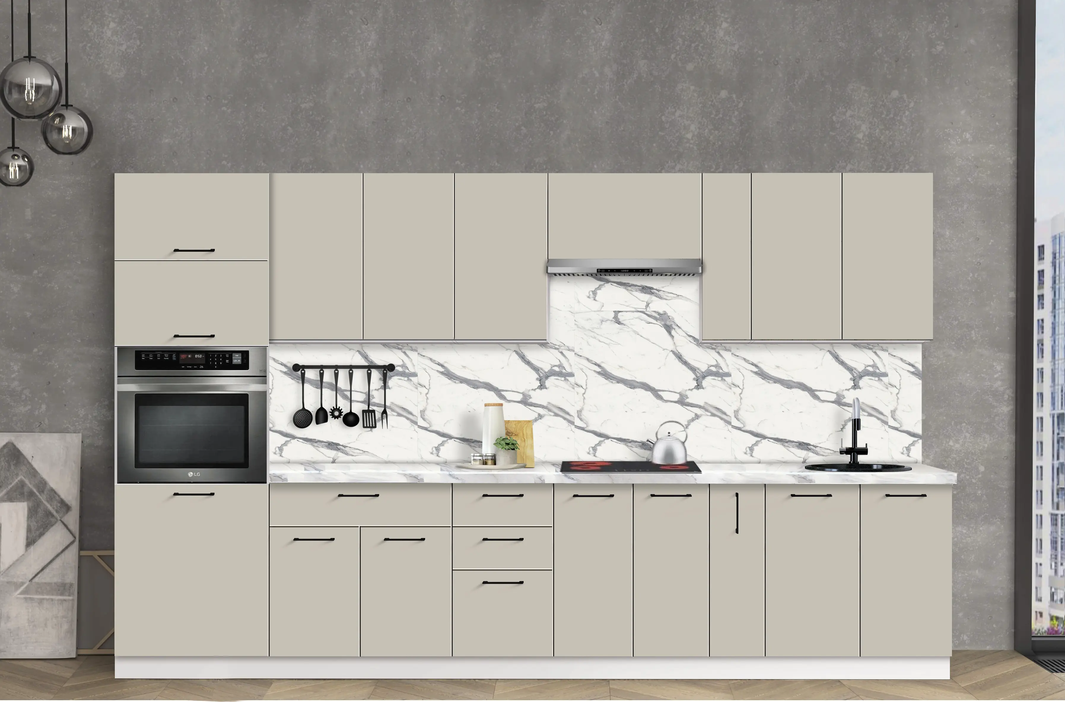 Bucatarie modulara Modern Bono 4 H68 3.4m