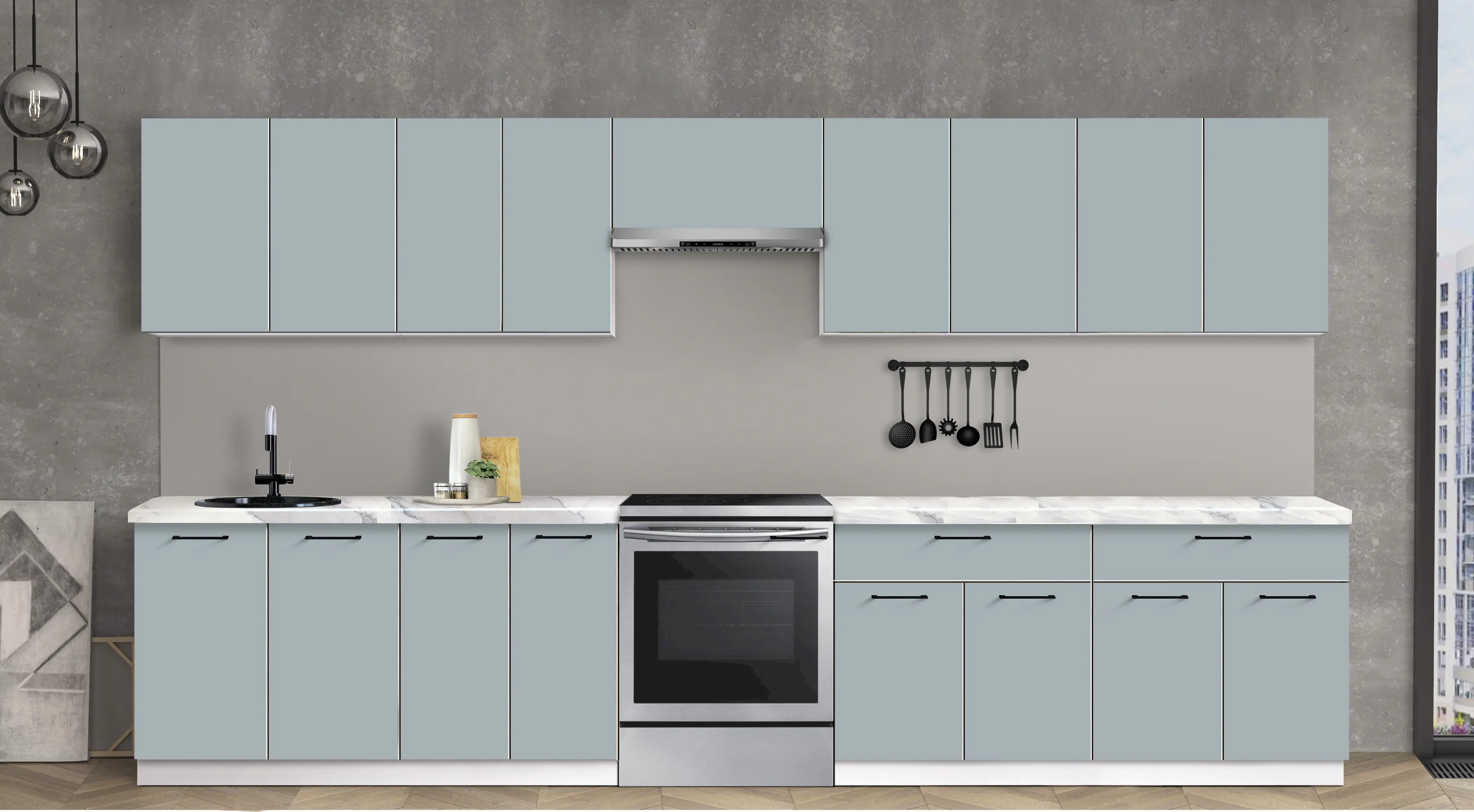 Bucatarie modulara Modern Bono 4 H68 3.6m