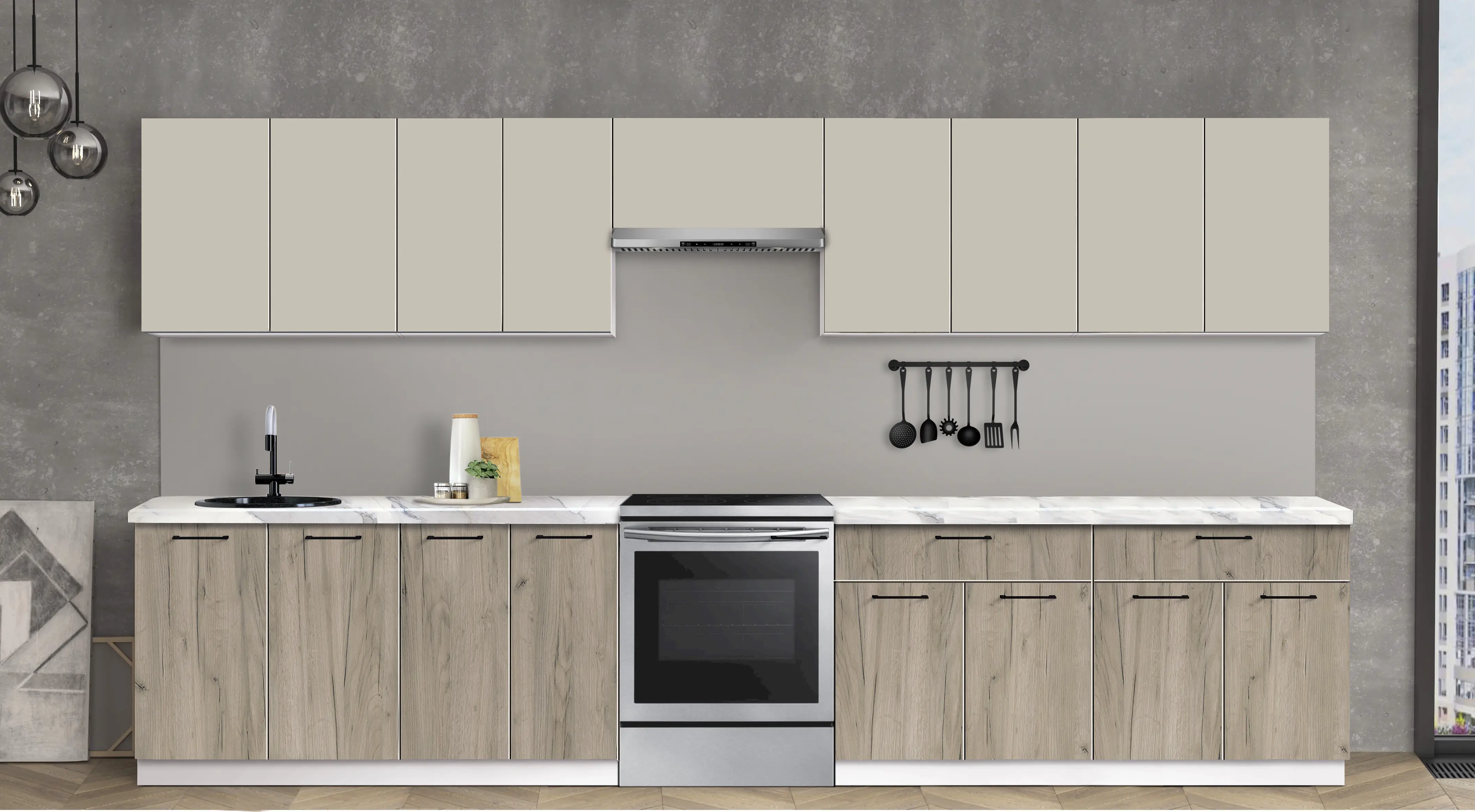 Bucatarie modulara Modern Bono 4 H68 3.6m