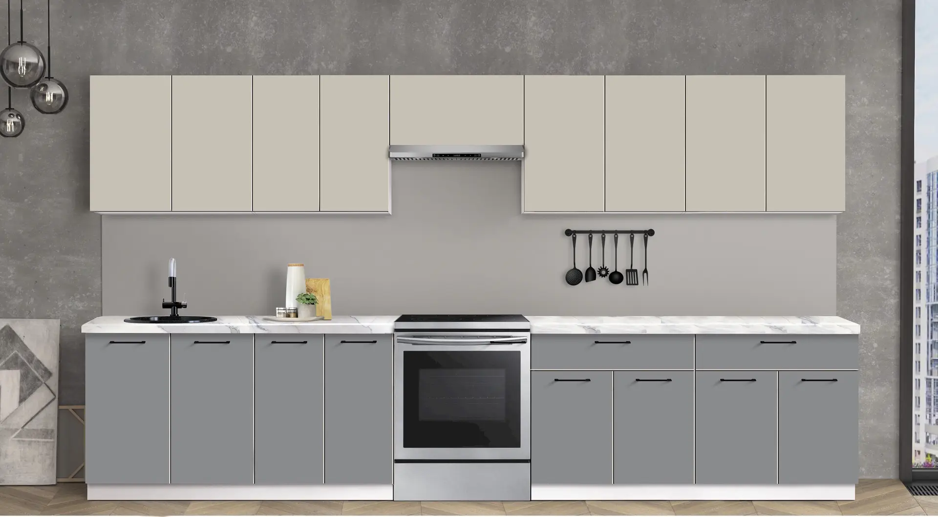 Bucatarie modulara Modern Bono 4 H68 3.6m