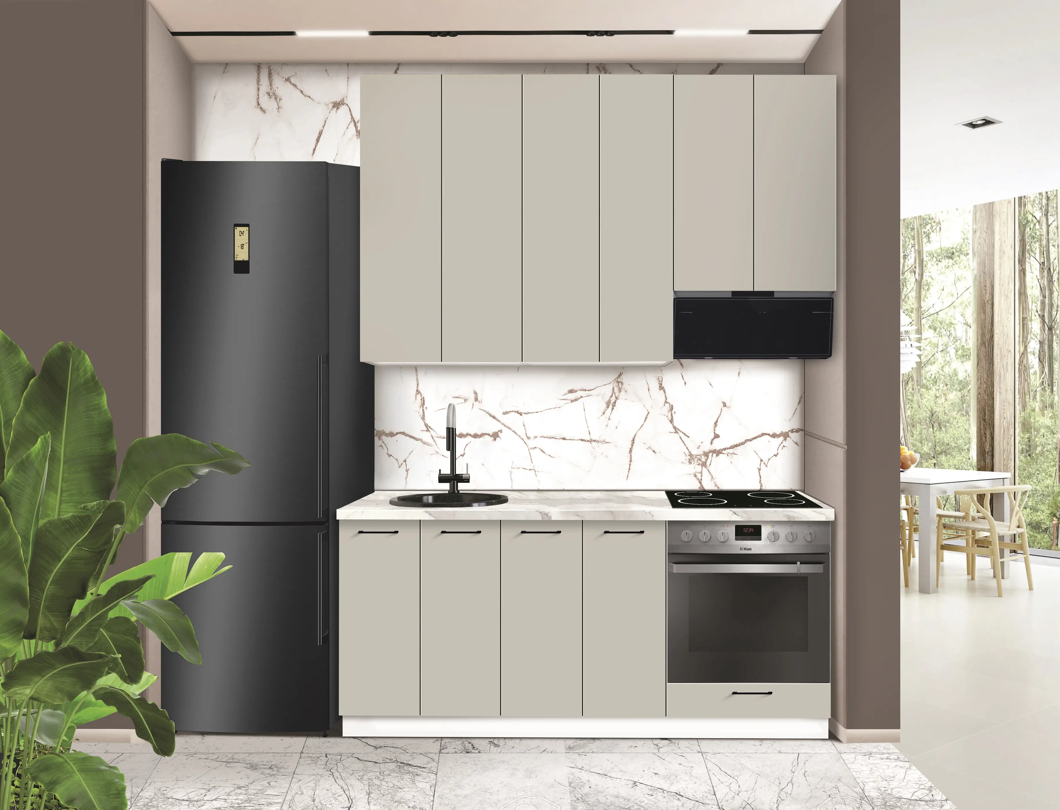 Bucatarie modulara Modern Bono 5 H110 1.8m