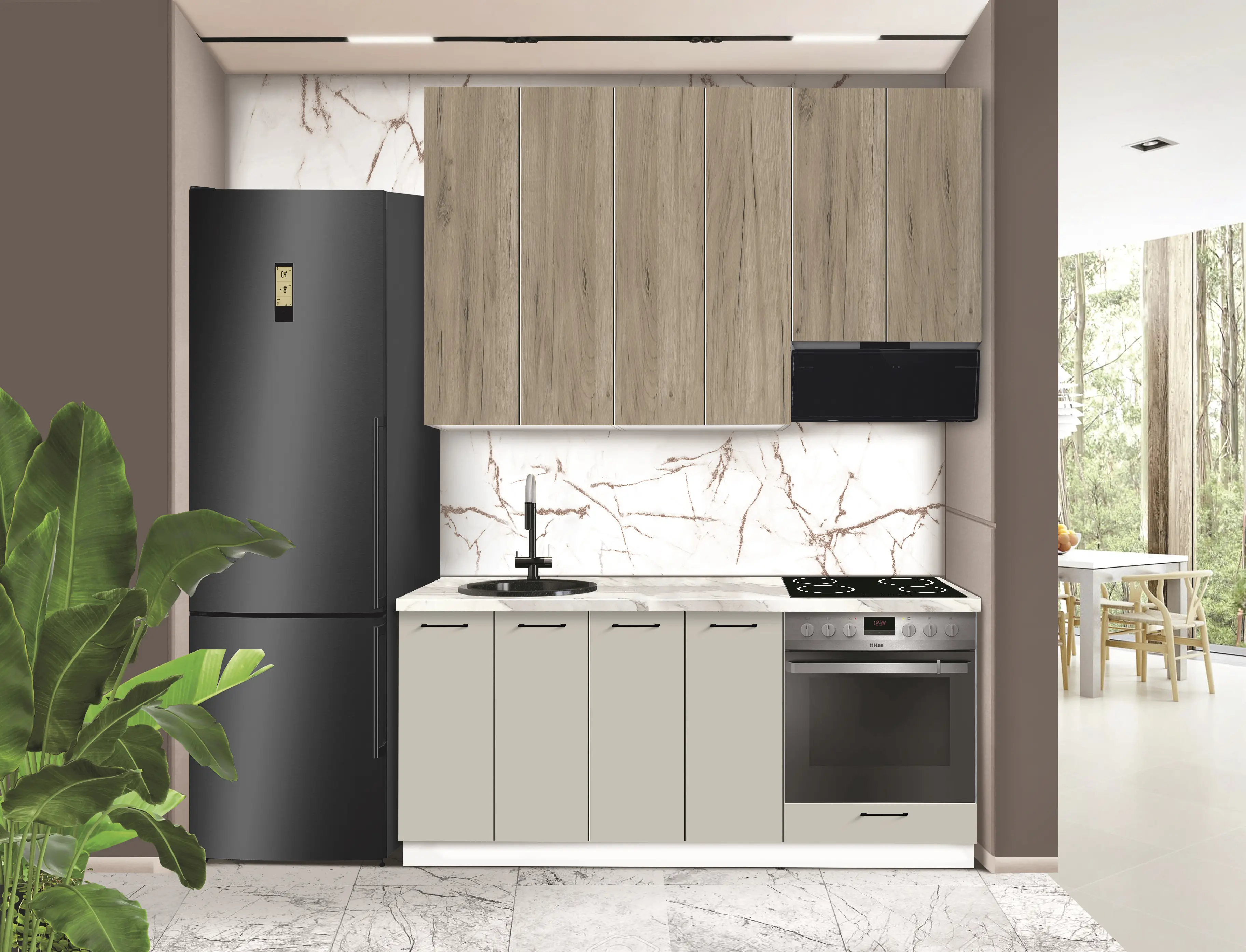 Bucatarie modulara Modern Bono 5 H110 1.8m