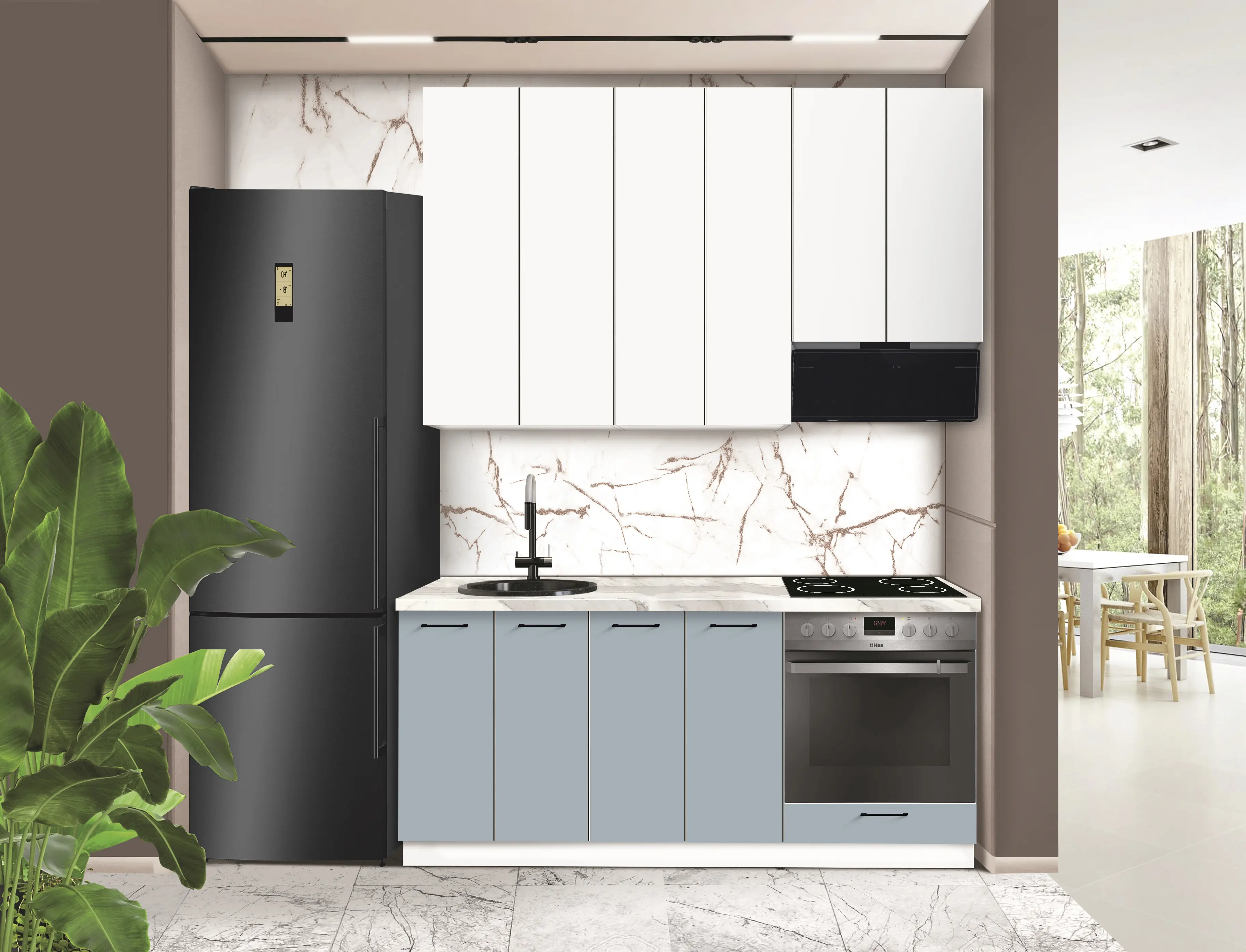 Bucatarie modulara Modern Bono 5 H110 1.8m