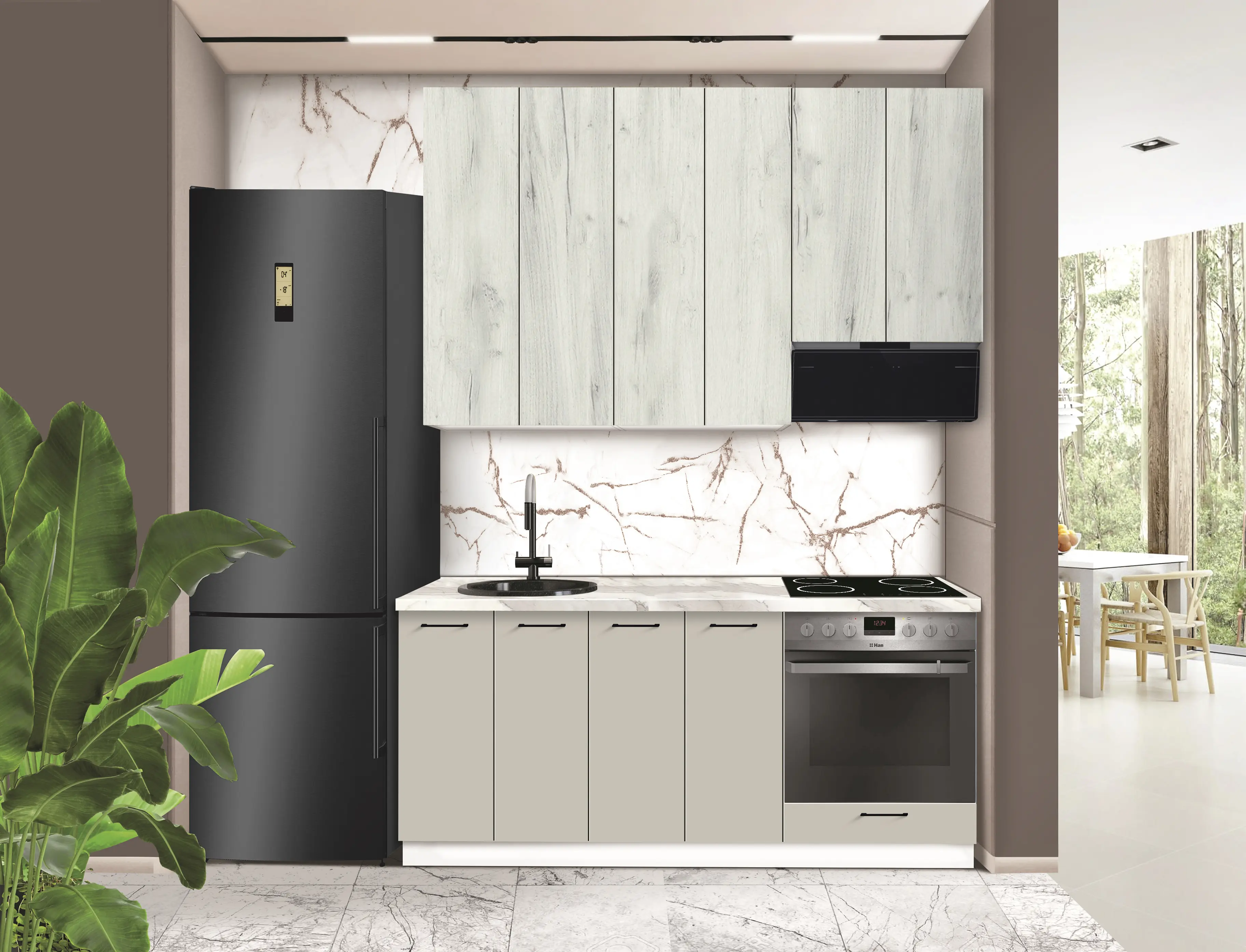 Bucatarie modulara Modern Bono 5 H110 1.8m