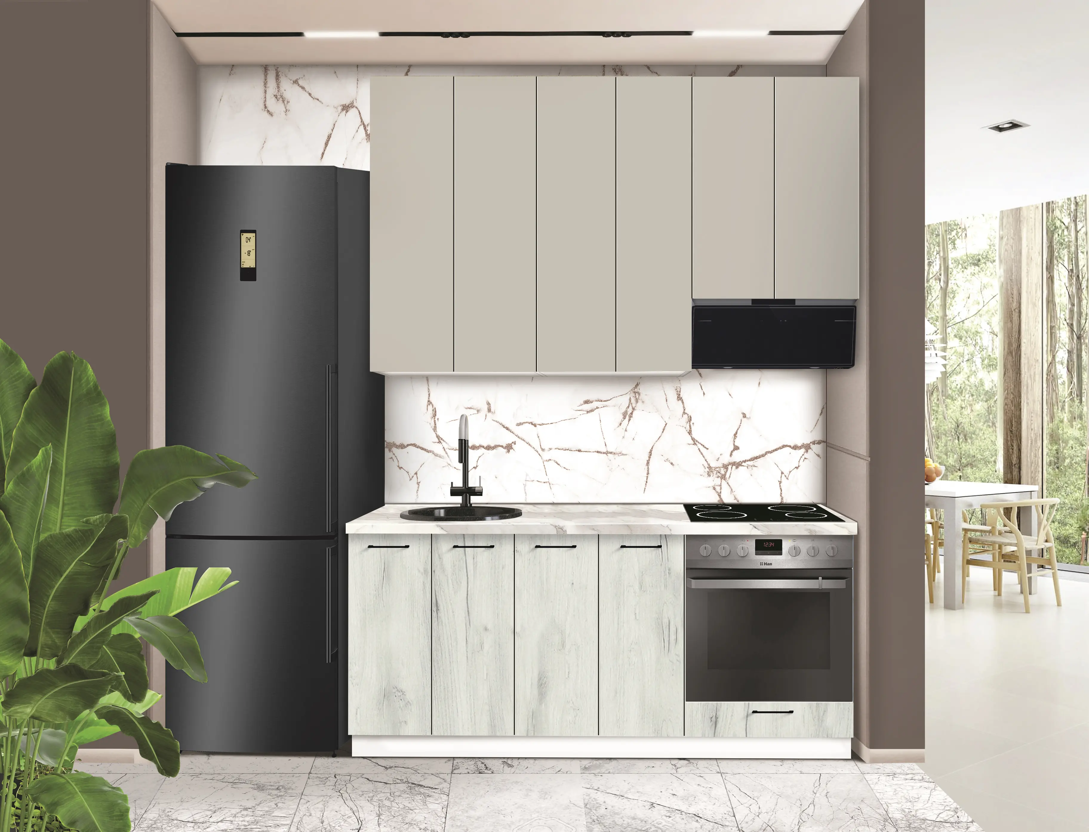 Bucatarie modulara Modern Bono 5 H110 1.8m