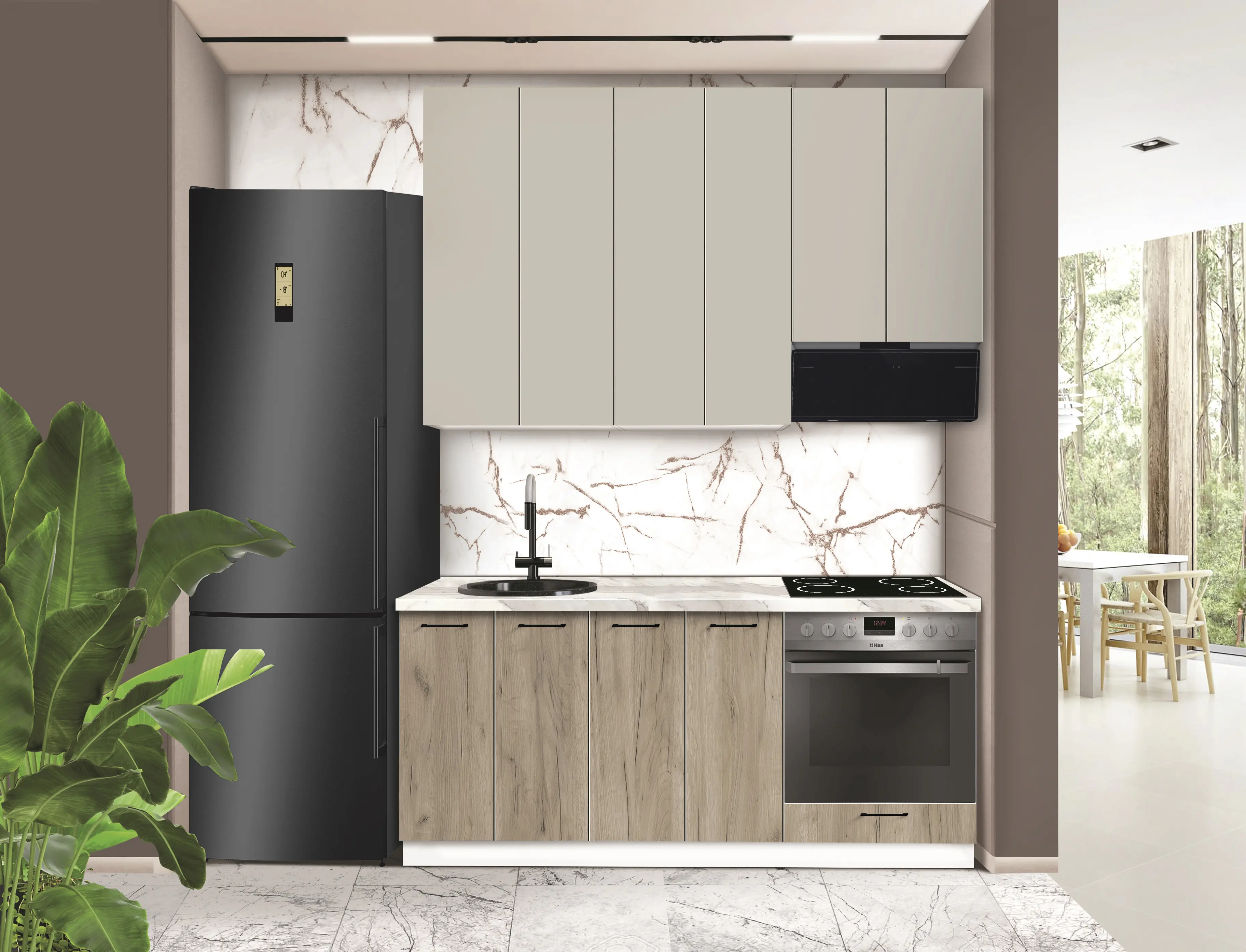 Bucatarie modulara Modern Bono 5 H110 1.8m