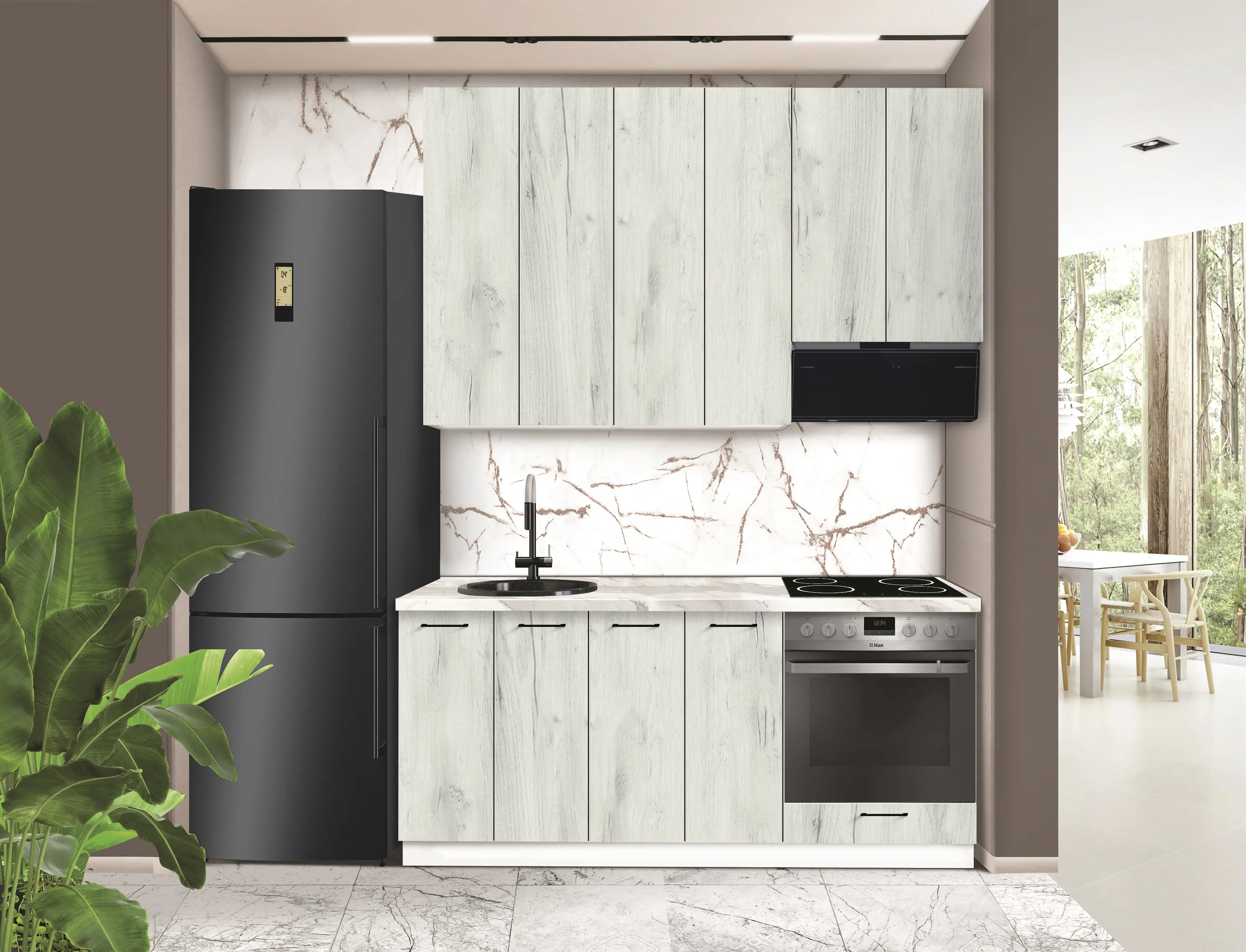 Bucatarie modulara Modern Bono 5 H110 1.8m