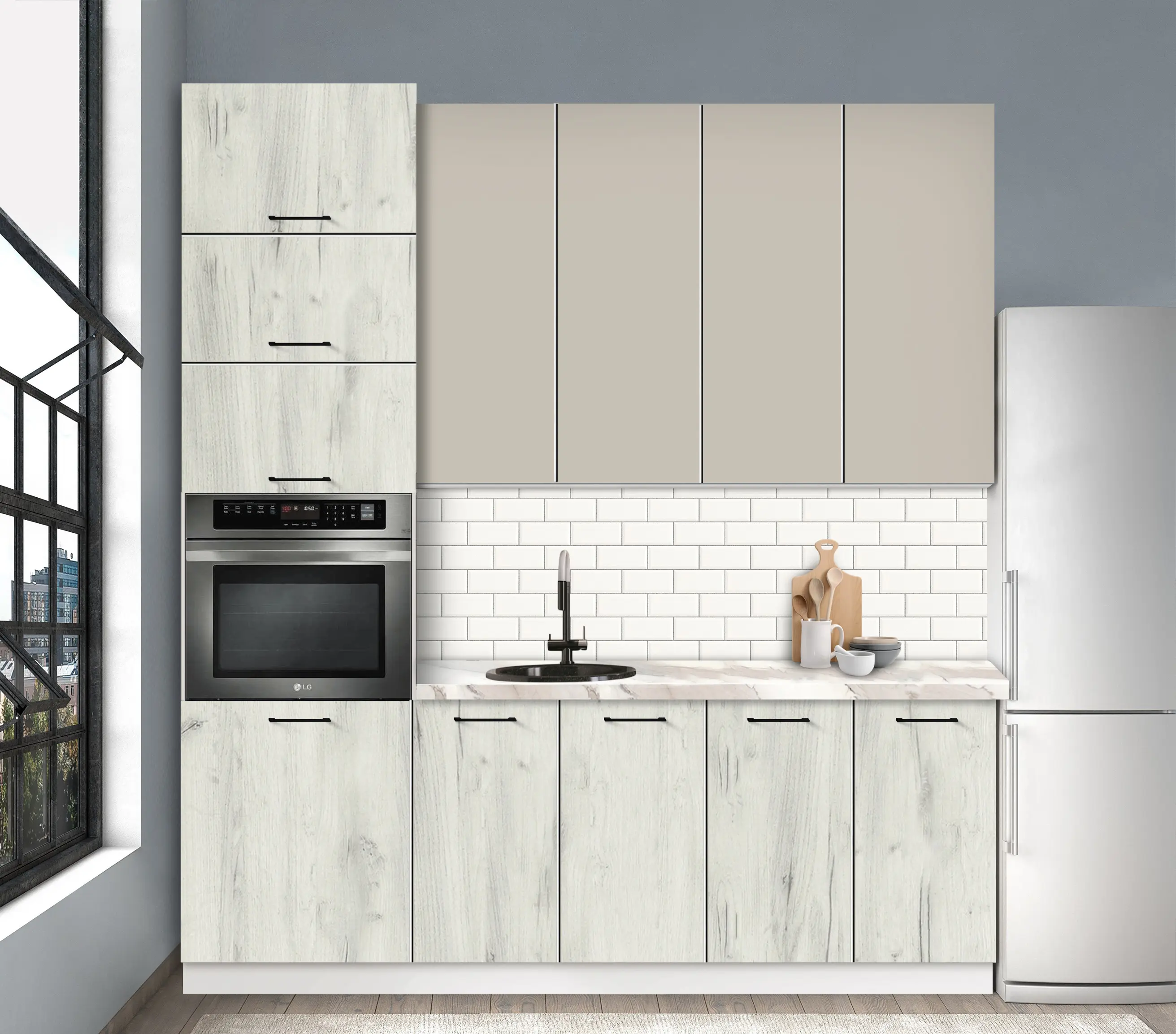 Bucatarie modulara Modern Bono 5 H110 2.2m