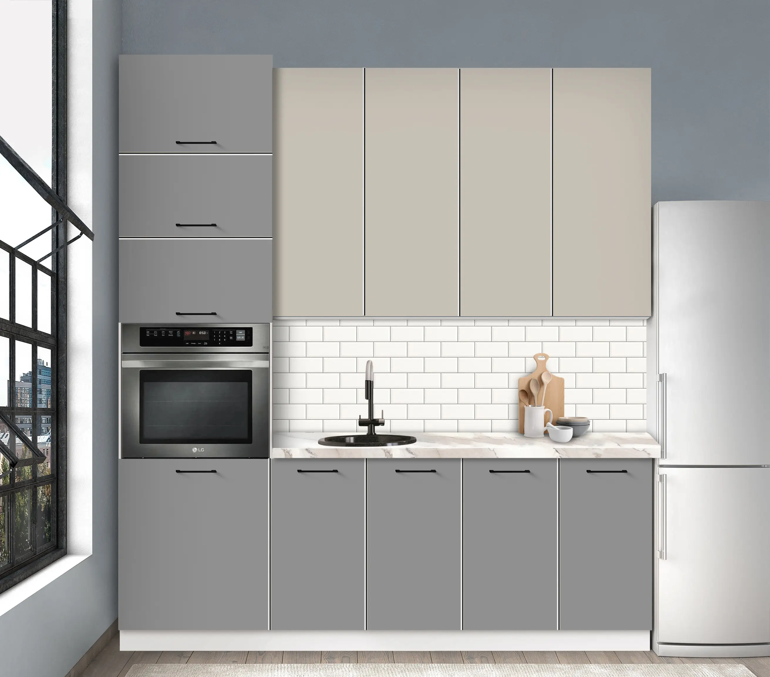 Bucatarie modulara Modern Bono 5 H110 2.2m