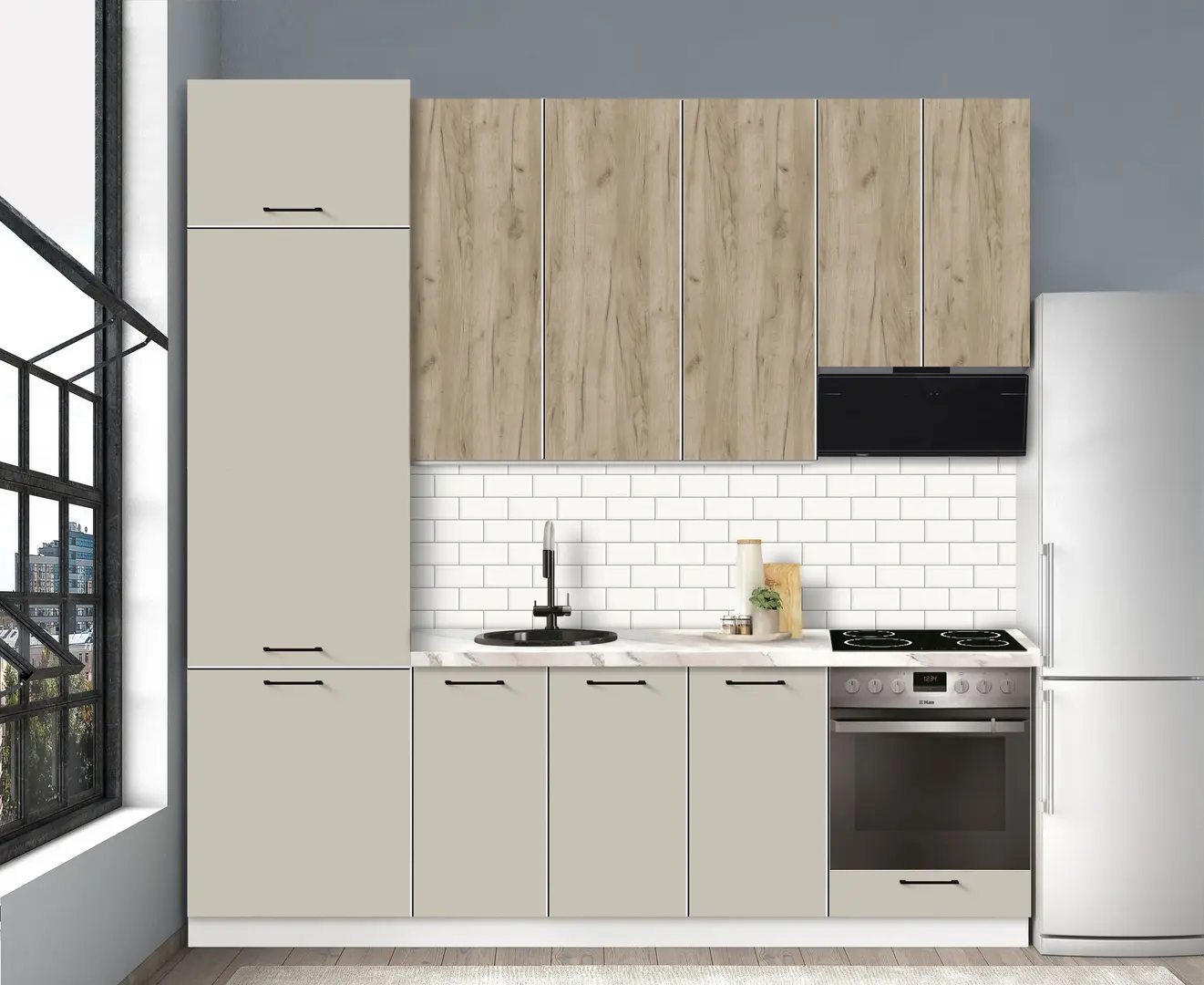 Bucatarie modulara Modern Bono 5 H110 2.4m