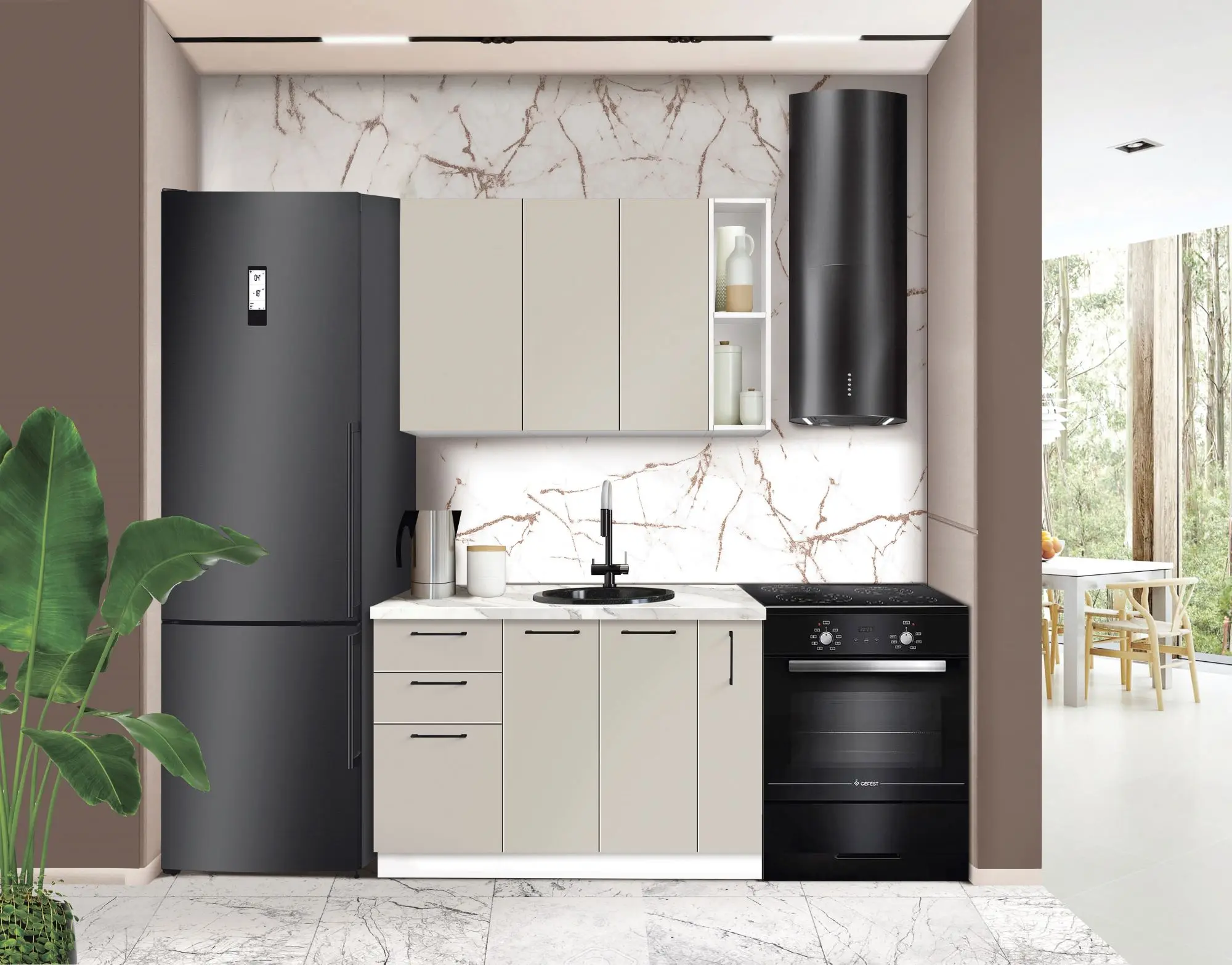 Модульная кухня Modern Bono 5 H68 1.2m