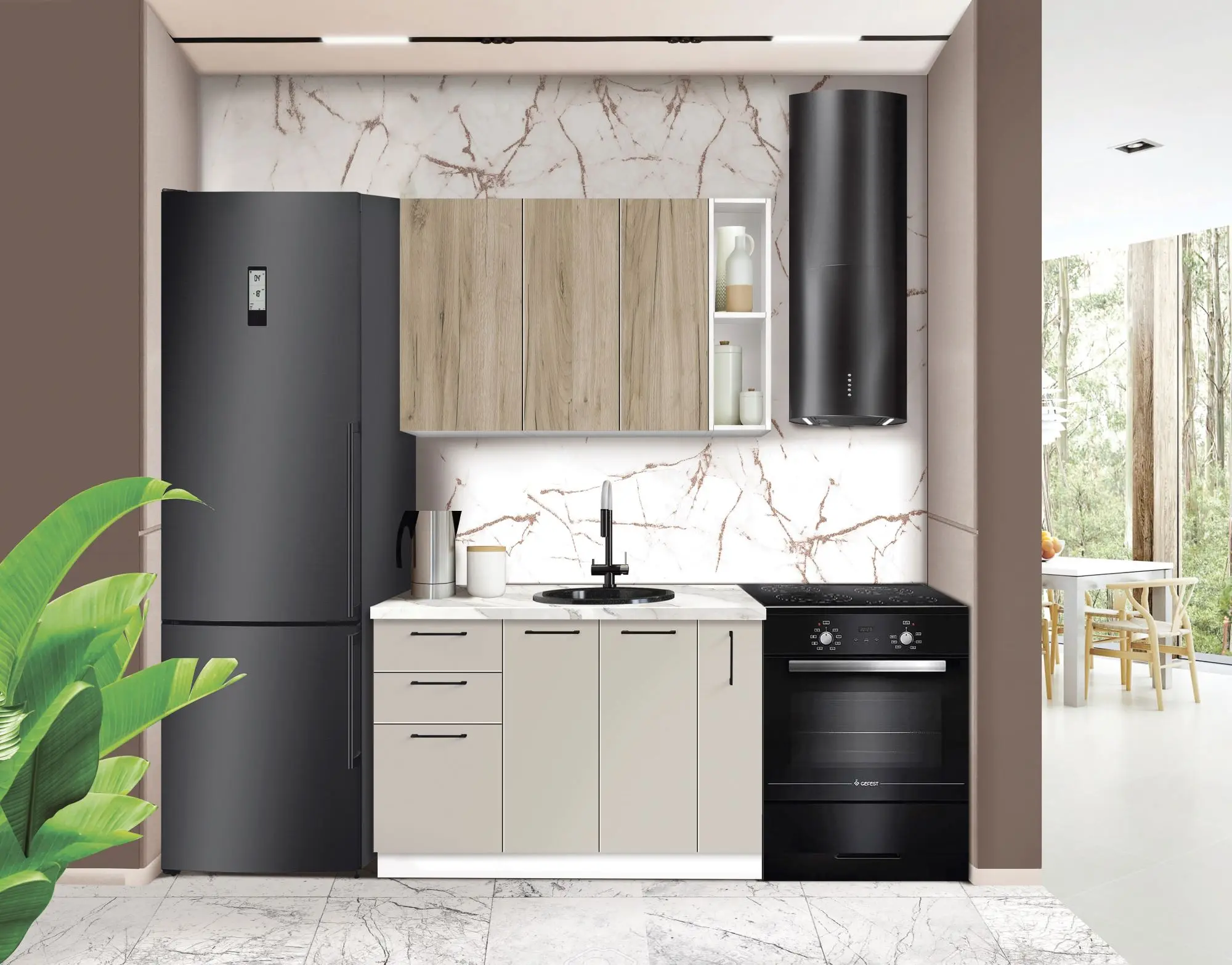 Модульная кухня Modern Bono 5 H68 1.2m