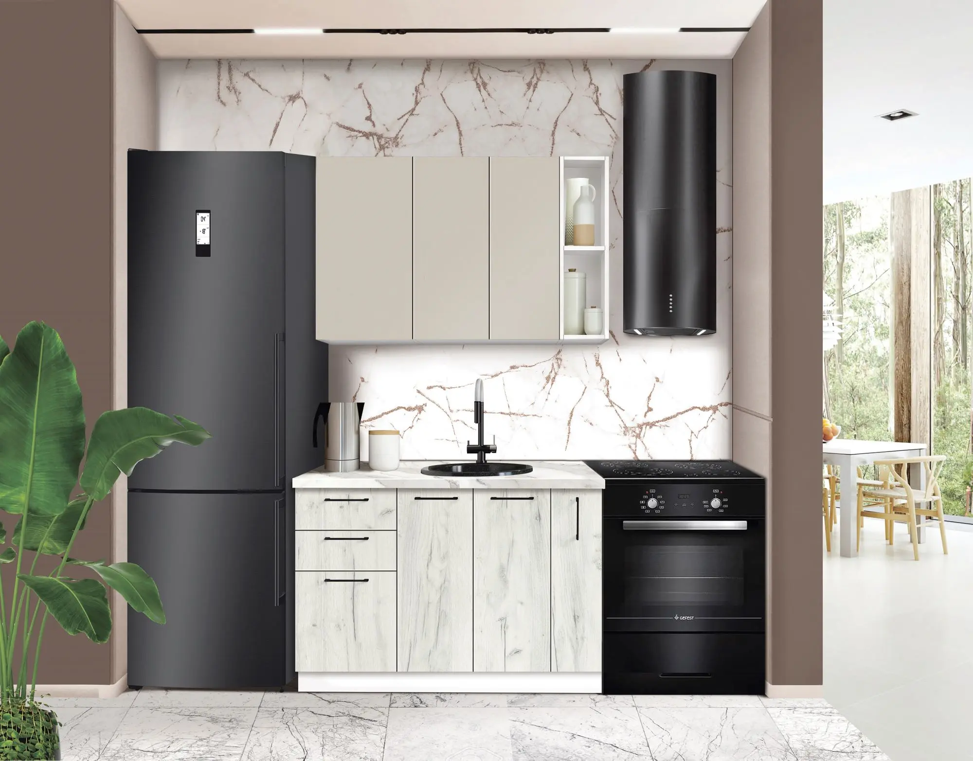 Модульная кухня Modern Bono 5 H68 1.2m