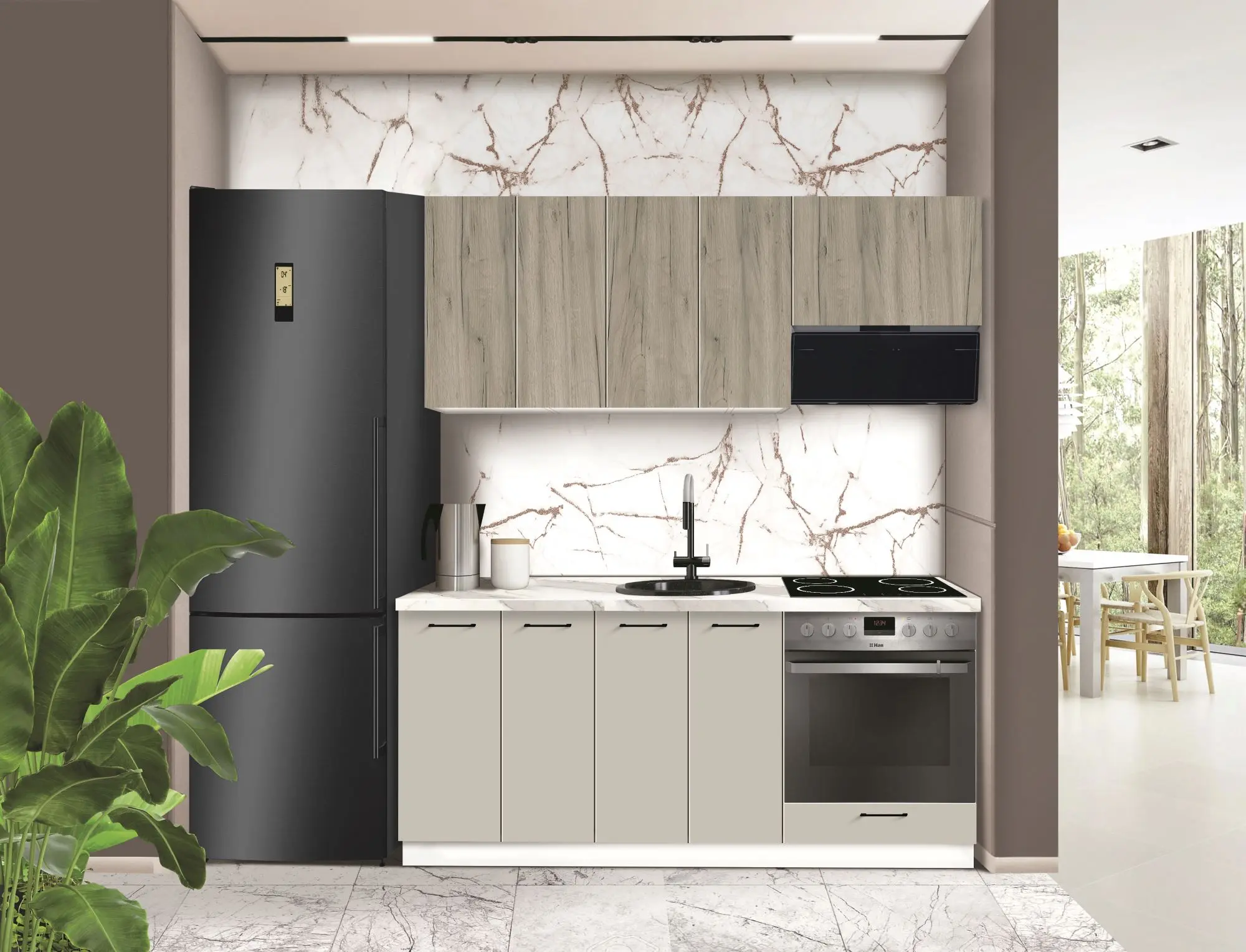 Bucatarie modulara Modern Bono 5 H68 1.8m