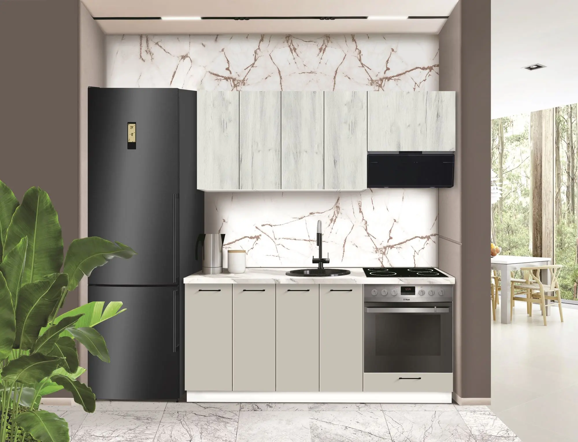 Bucatarie modulara Modern Bono 5 H68 1.8m