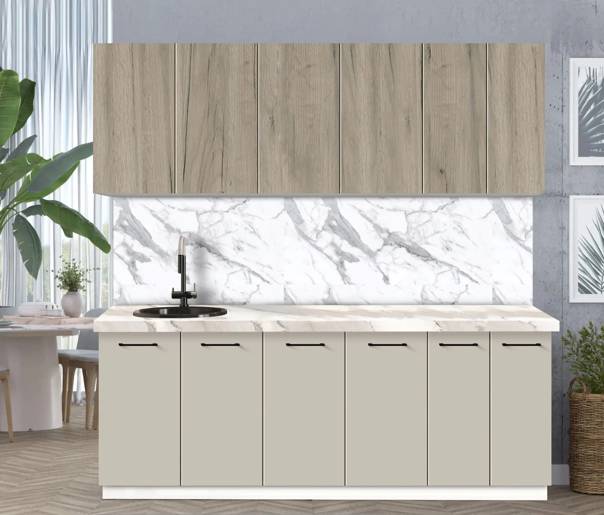 Bucatarie modulara Modern Bono 5 H68 2.2m