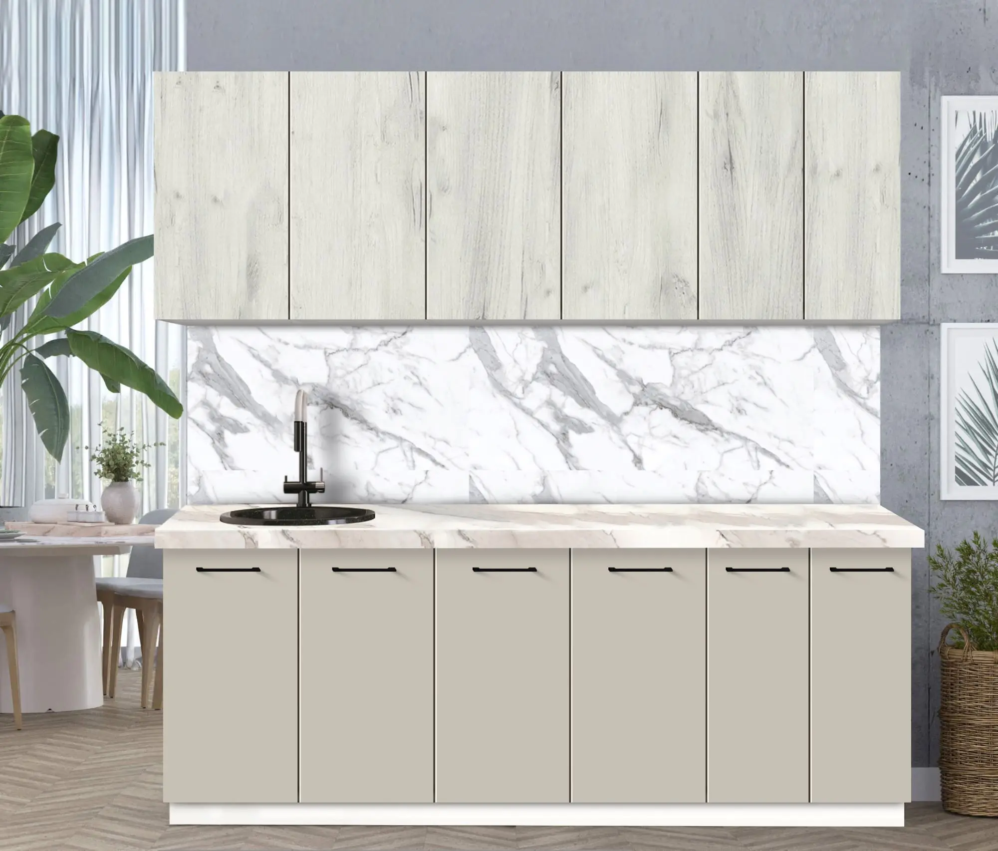 Bucatarie modulara Modern Bono 5 H68 2.2m