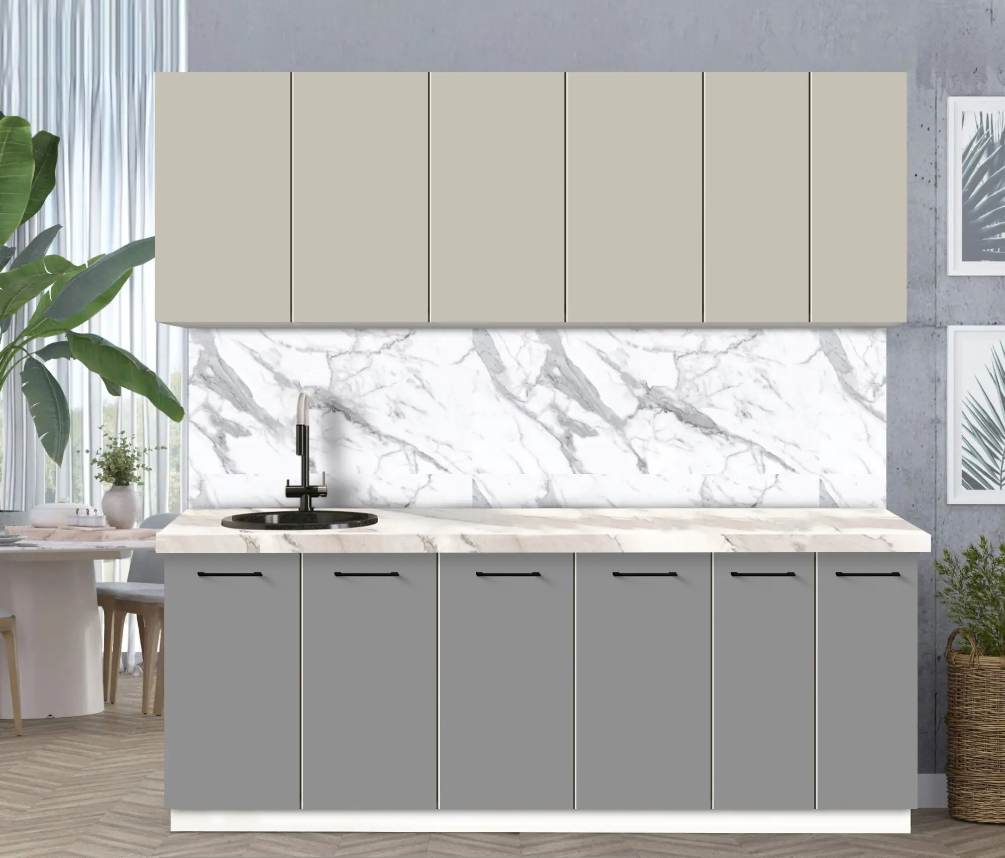 Bucatarie modulara Modern Bono 5 H68 2.2m