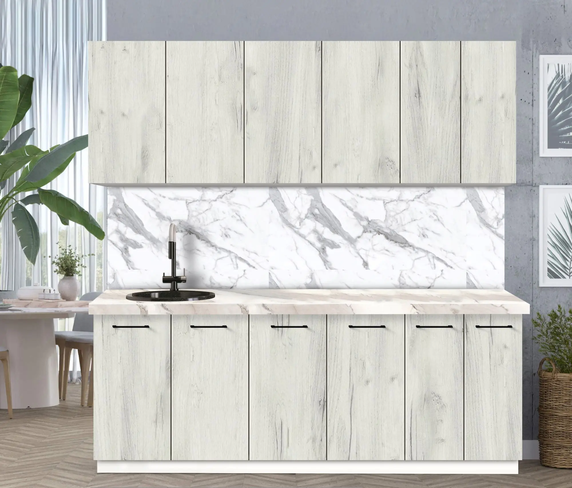 Bucatarie modulara Modern Bono 5 H68 2.2m