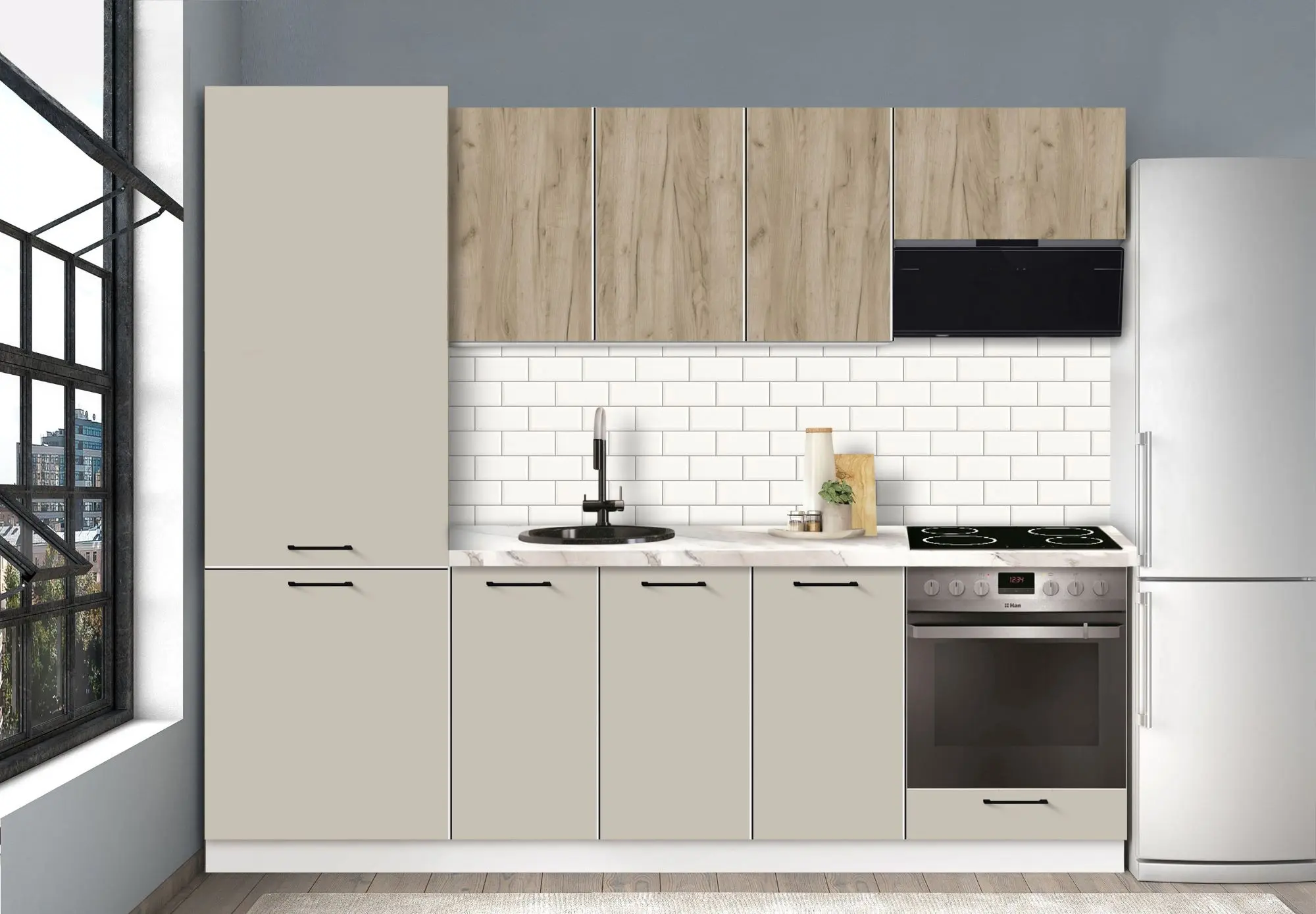 Bucatarie modulara Modern Bono 5 H68 2.4m