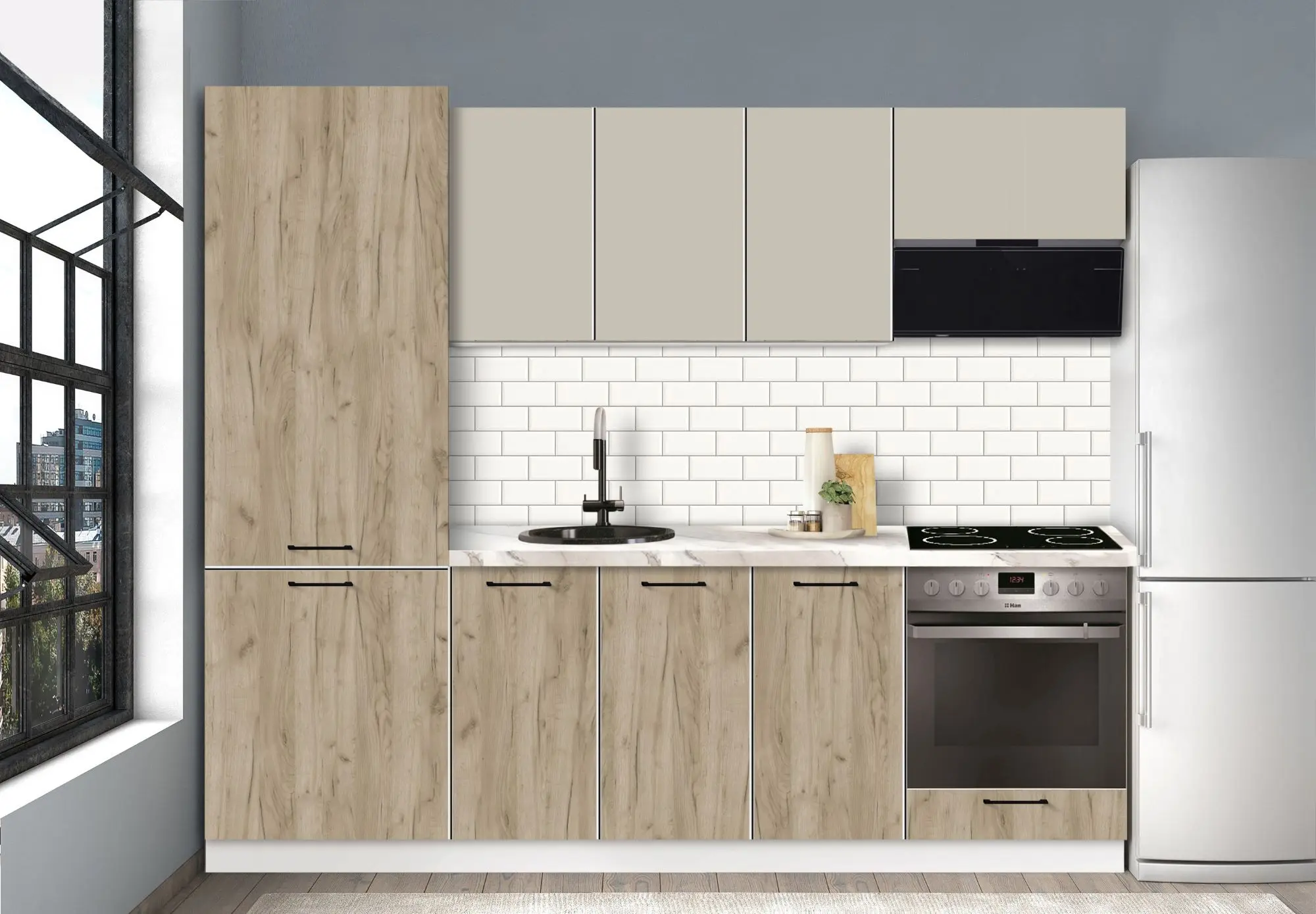 Bucatarie modulara Modern Bono 5 H68 2.4m