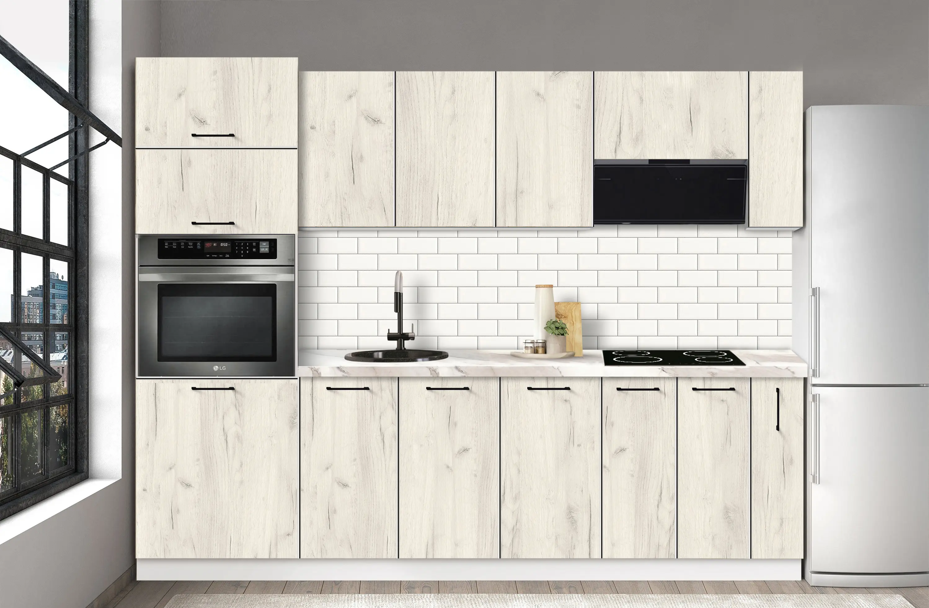 Bucatarie modulara Modern Bono 5 H68 2.6m