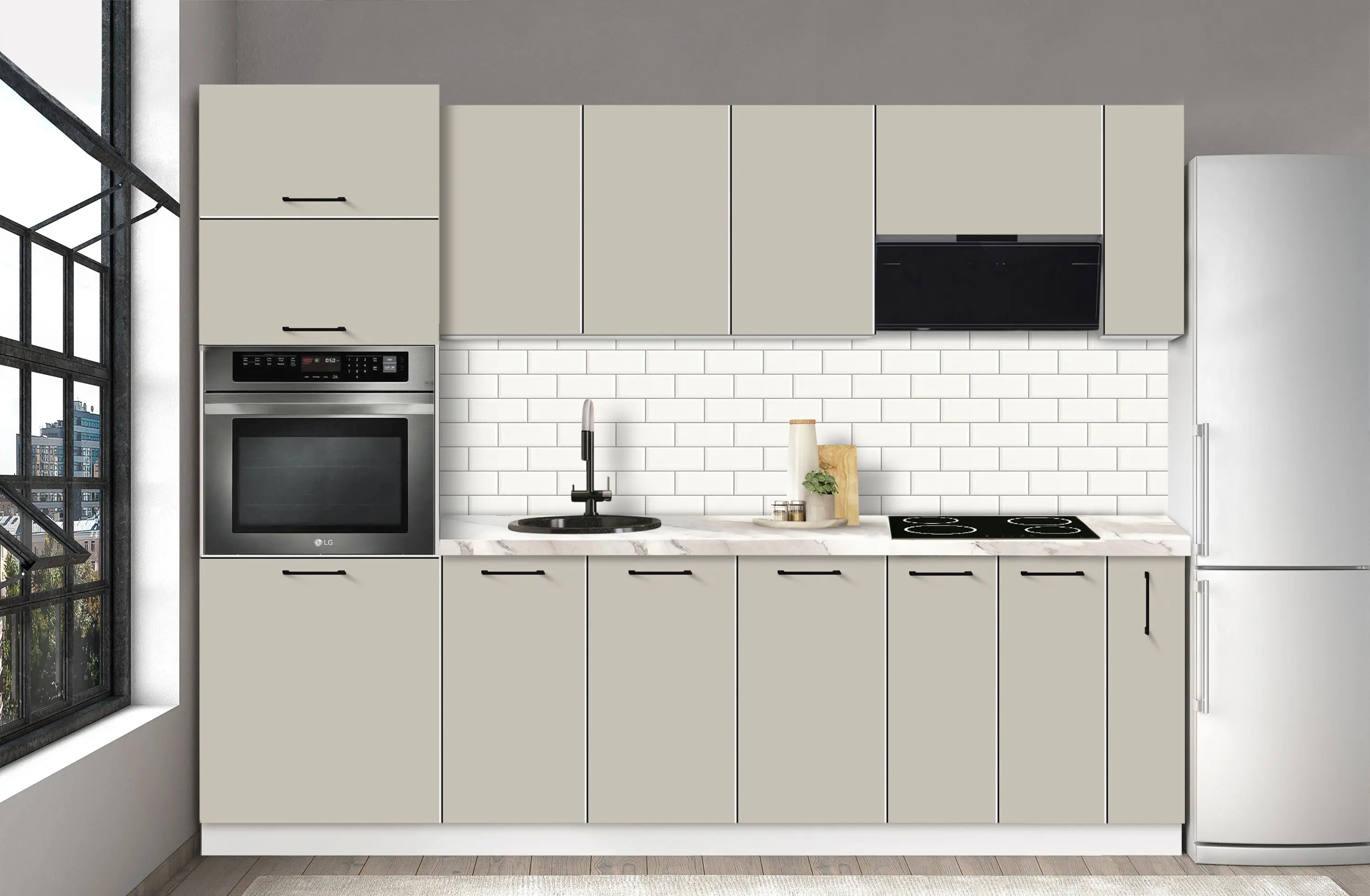 Bucatarie modulara Modern Bono 5 H68 2.6m