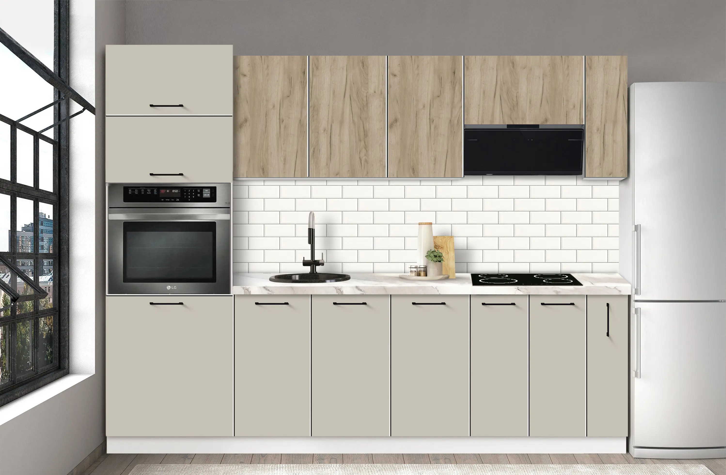 Bucatarie modulara Modern Bono 5 H68 2.6m