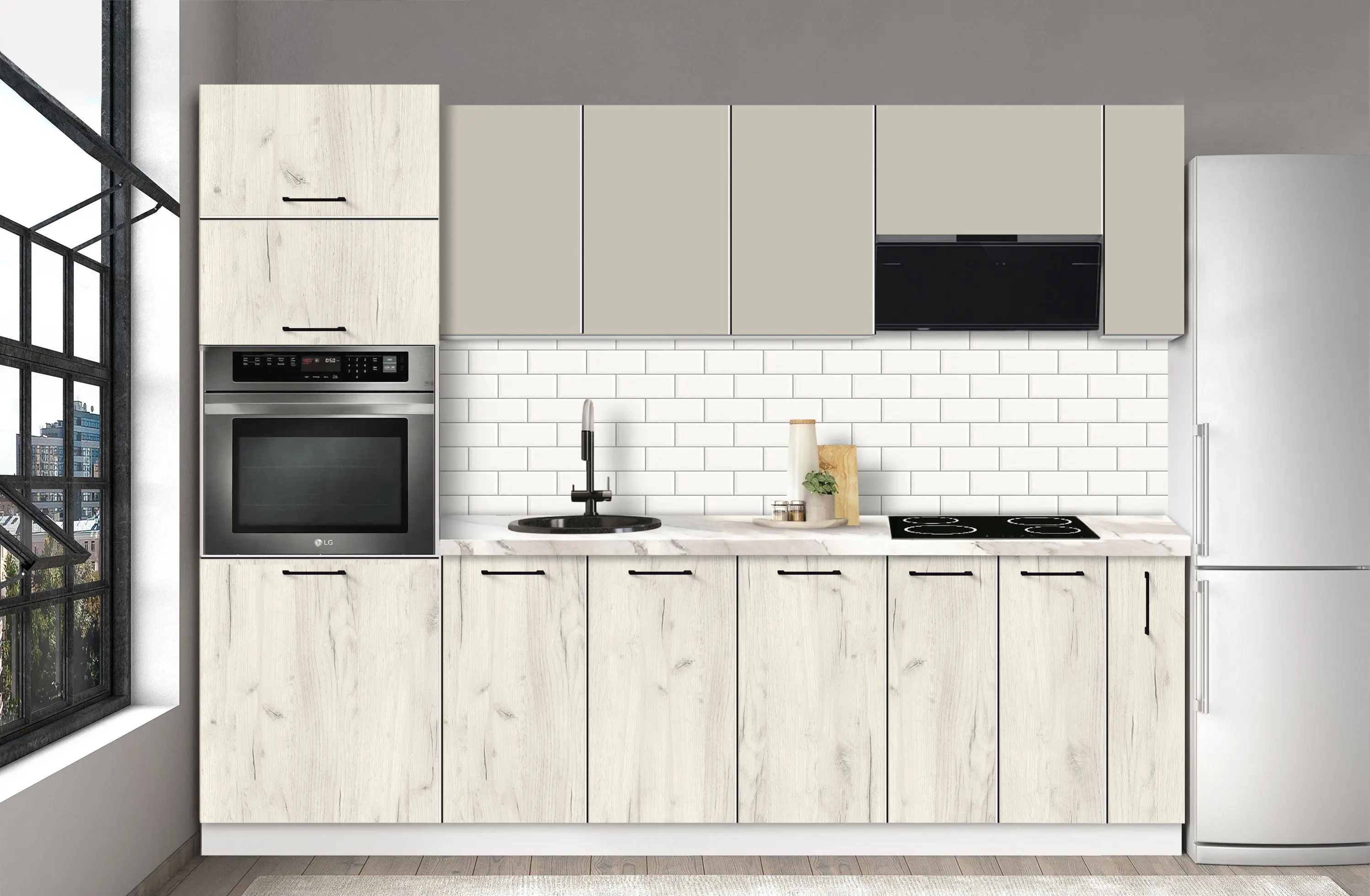 Bucatarie modulara Modern Bono 5 H68 2.6m