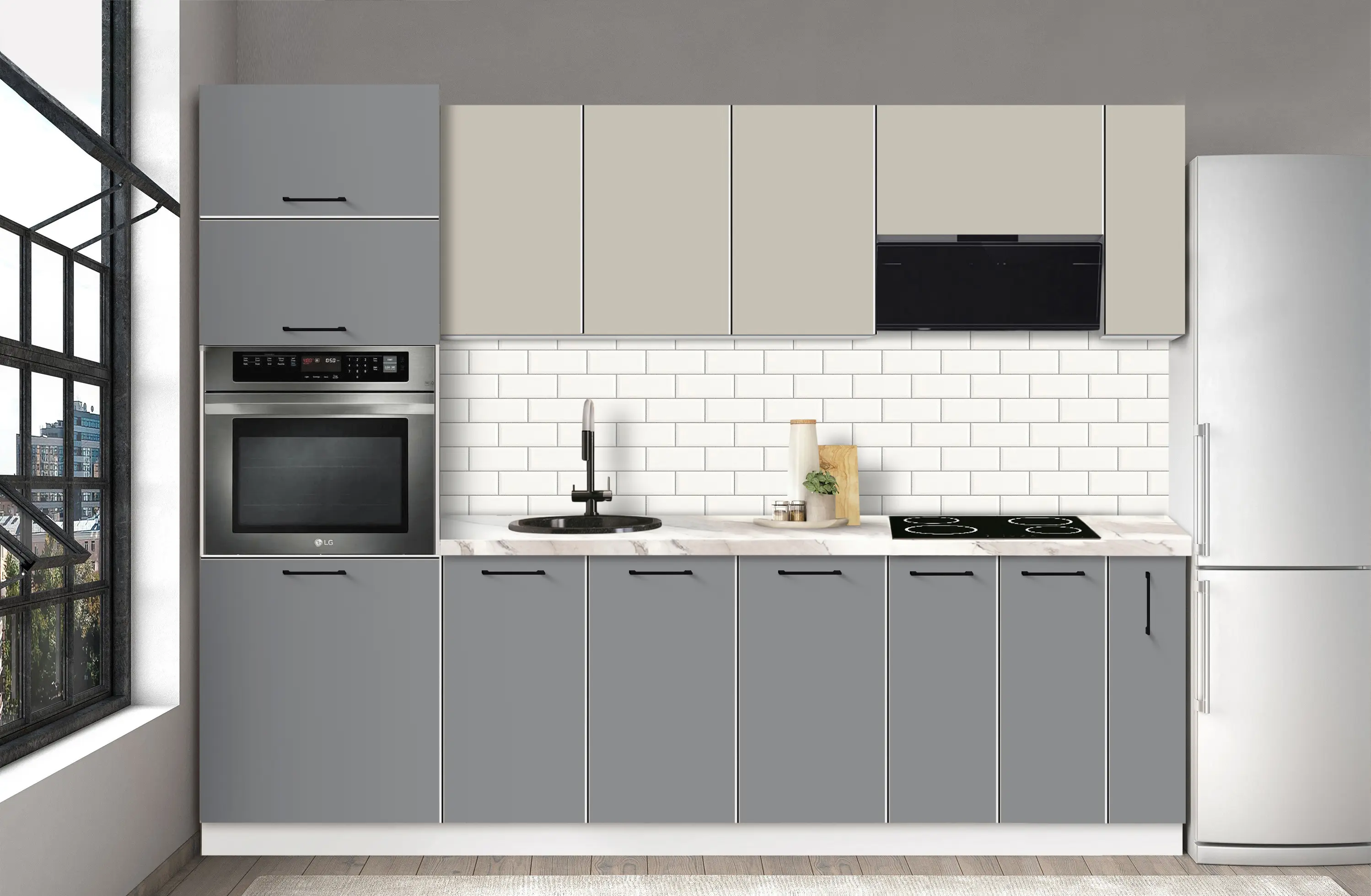 Bucatarie modulara Modern Bono 5 H68 2.6m