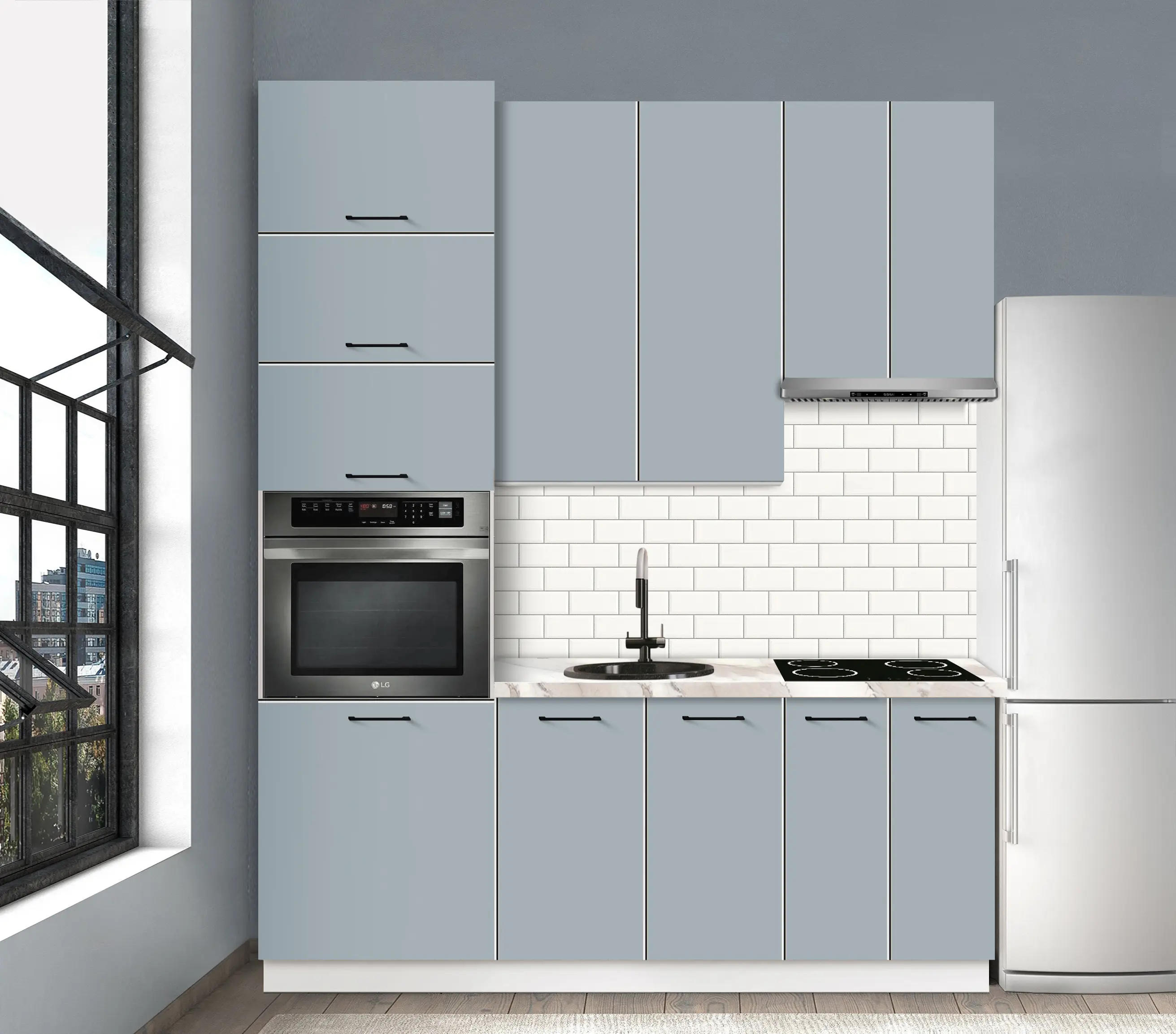 Bucatarie modulara Modern Bono 6 H110 2.0m