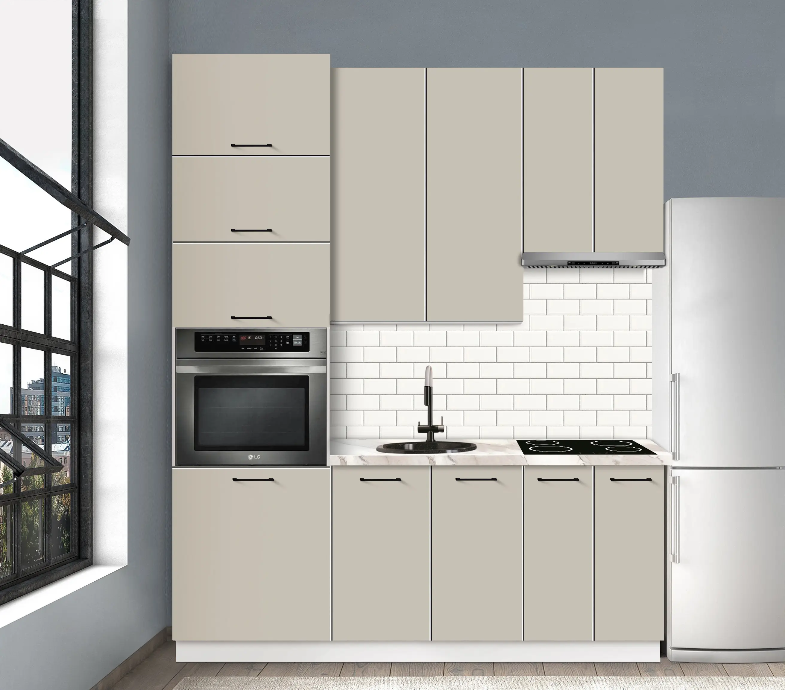 Bucatarie modulara Modern Bono 6 H110 2.0m