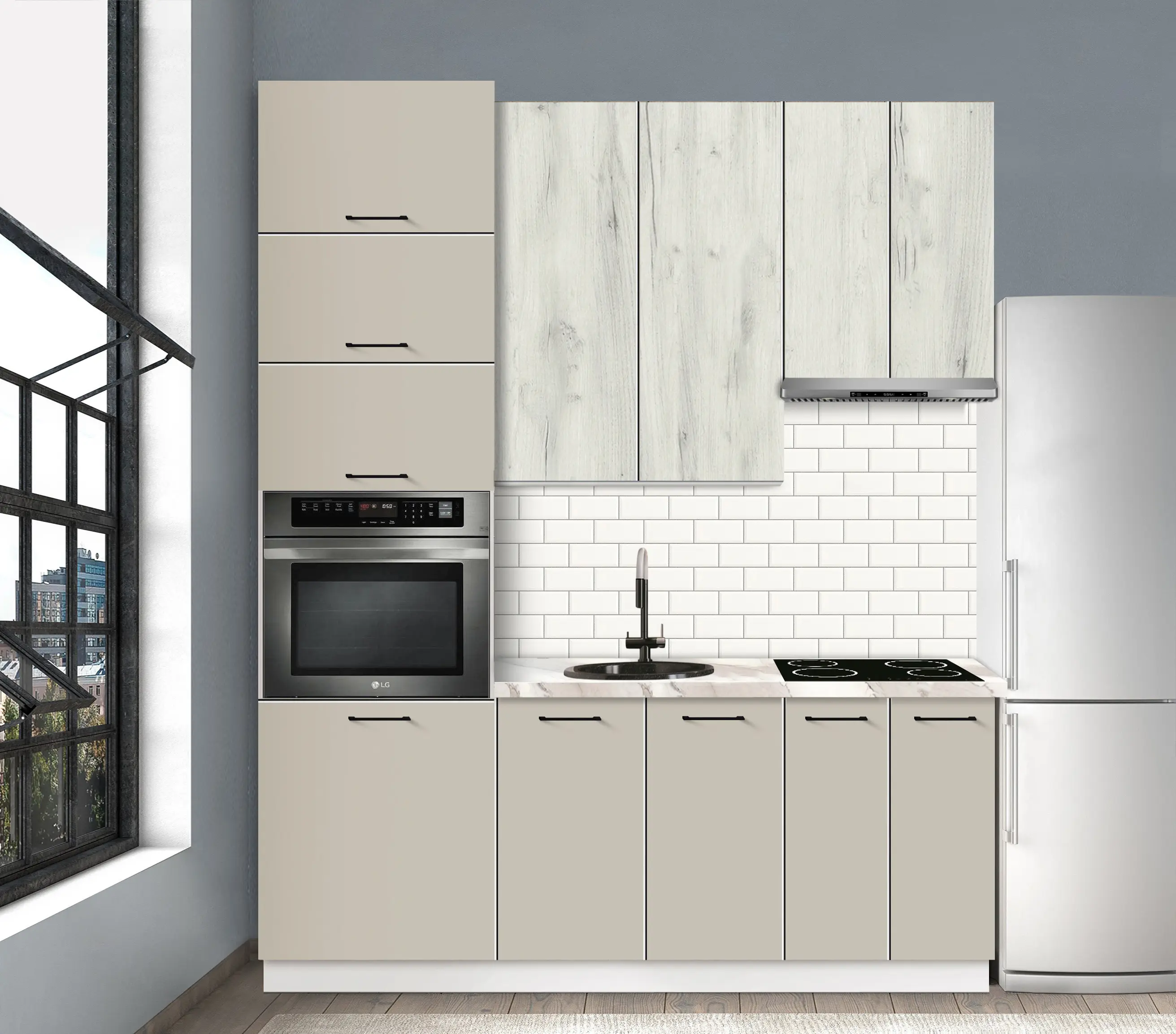 Bucatarie modulara Modern Bono 6 H110 2.0m