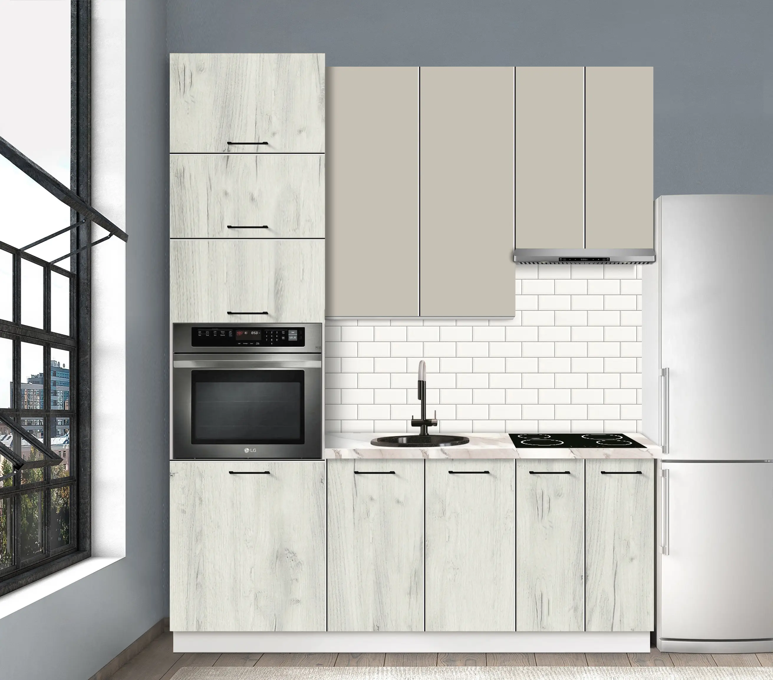 Bucatarie modulara Modern Bono 6 H110 2.0m