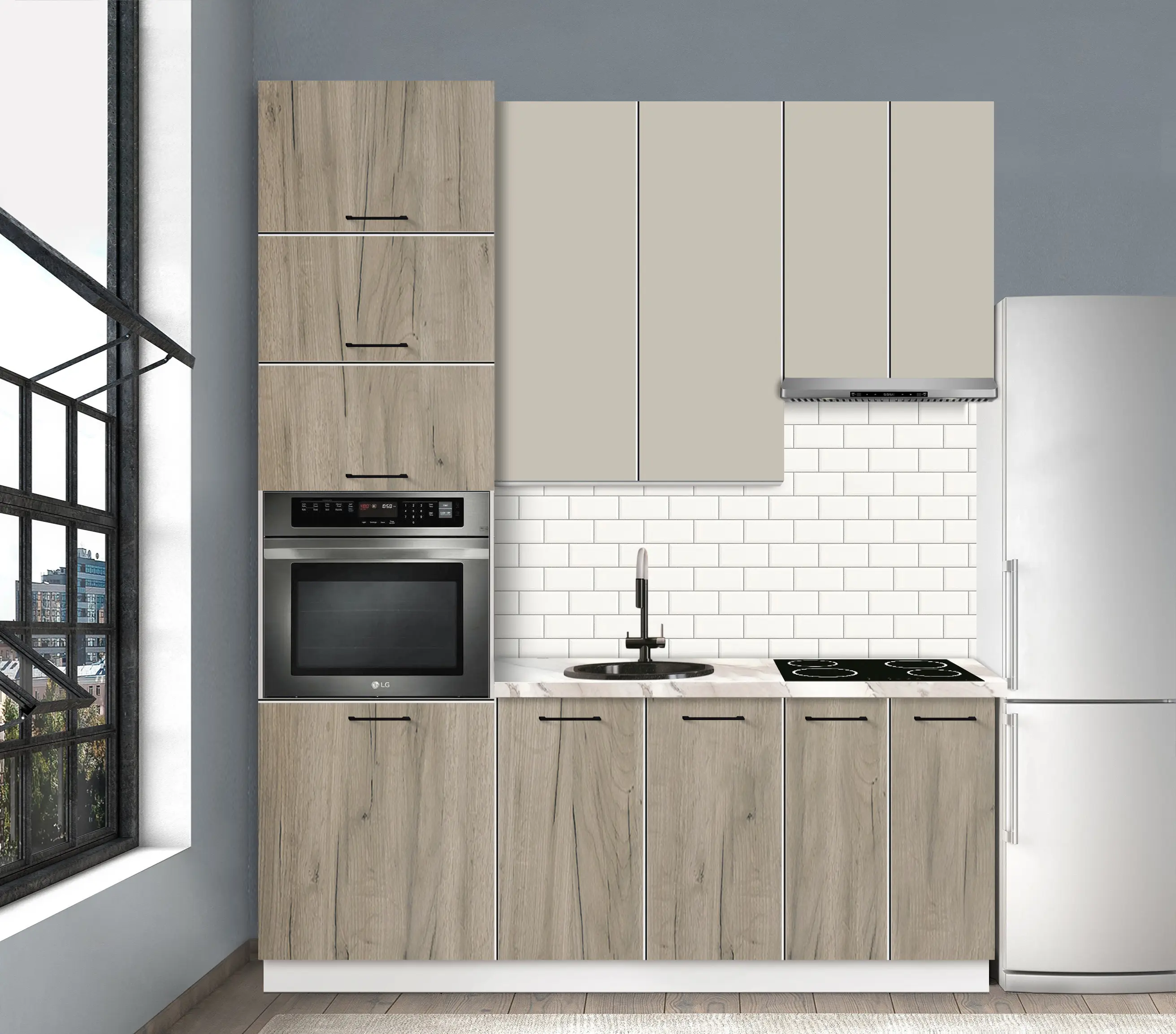 Bucatarie modulara Modern Bono 6 H110 2.0m