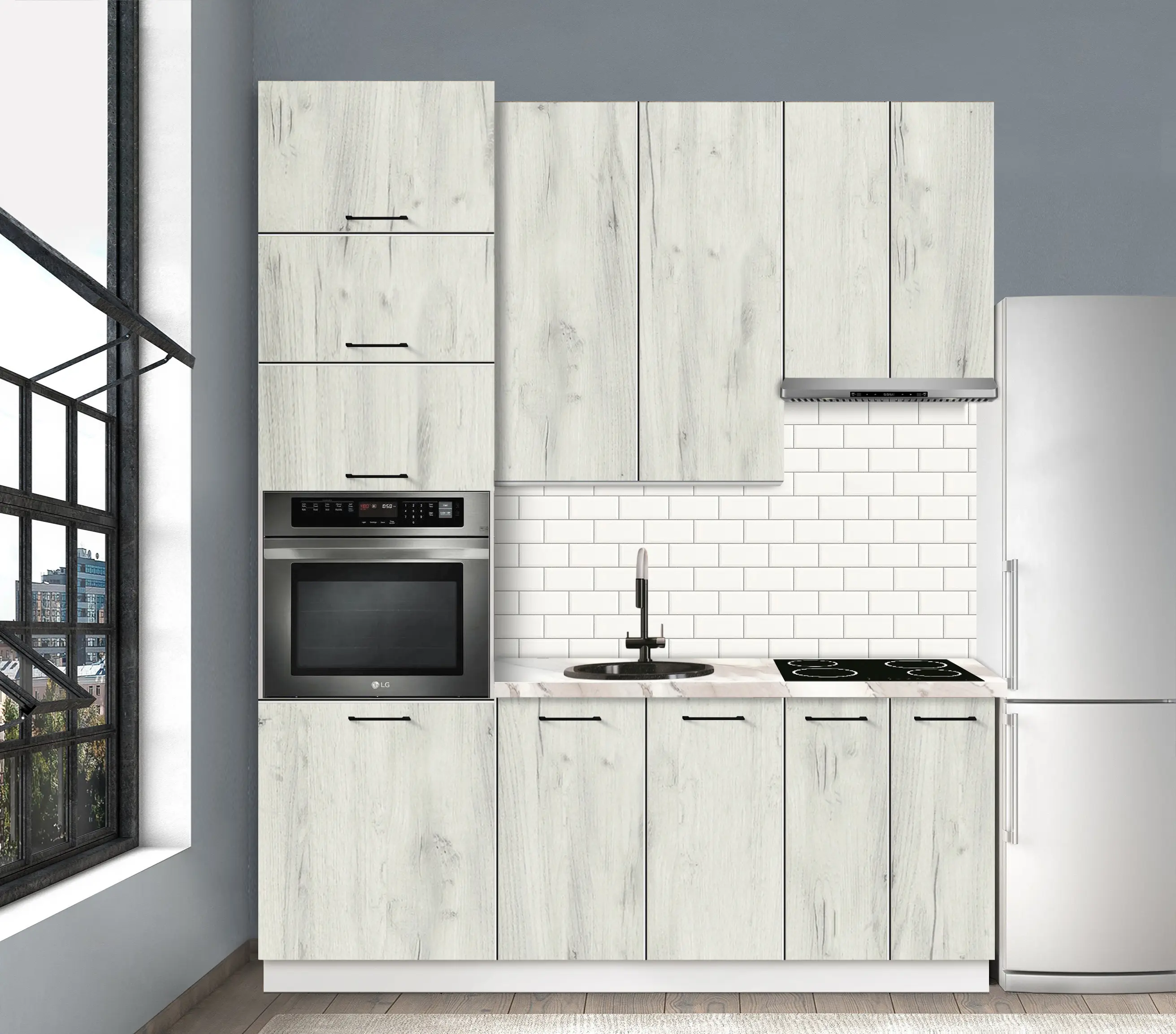 Bucatarie modulara Modern Bono 6 H110 2.0m