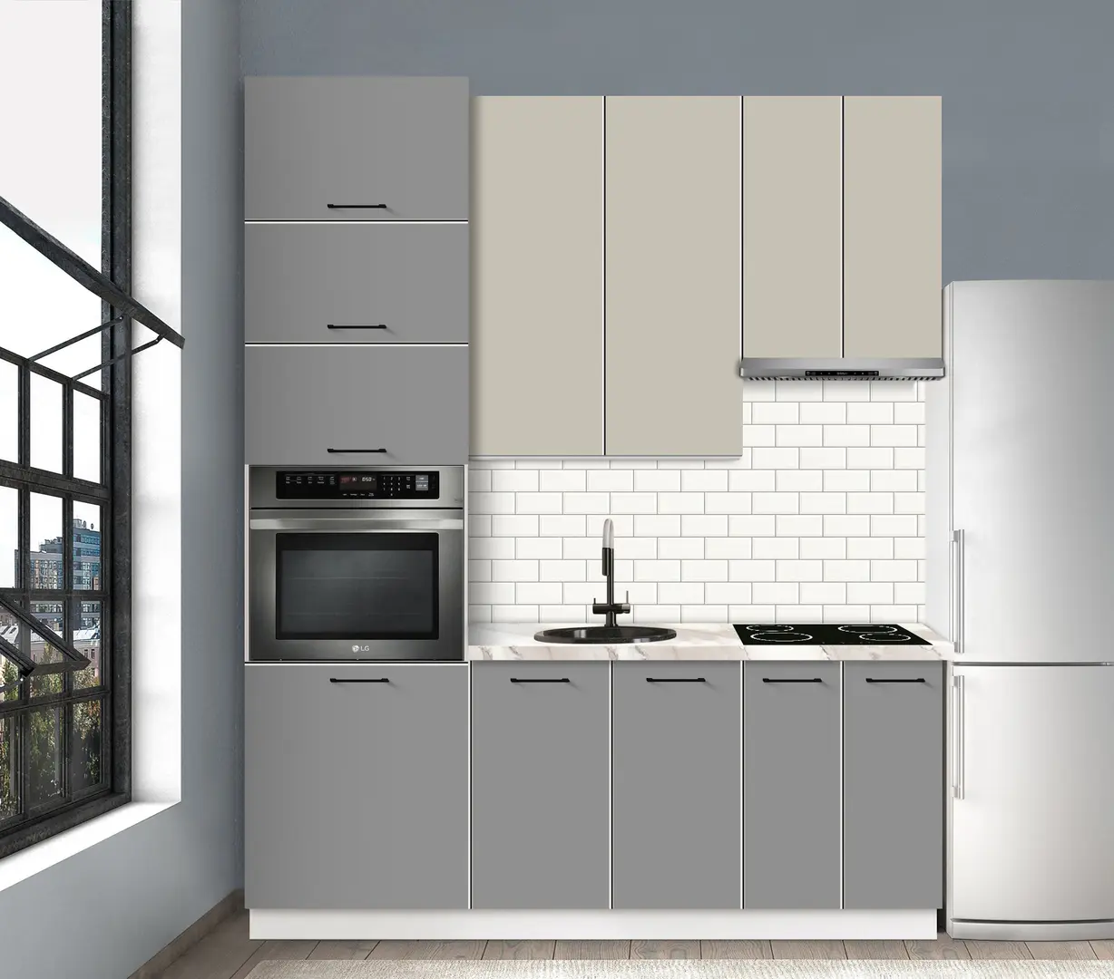 Bucatarie modulara Modern Bono 6 H110 2.0m